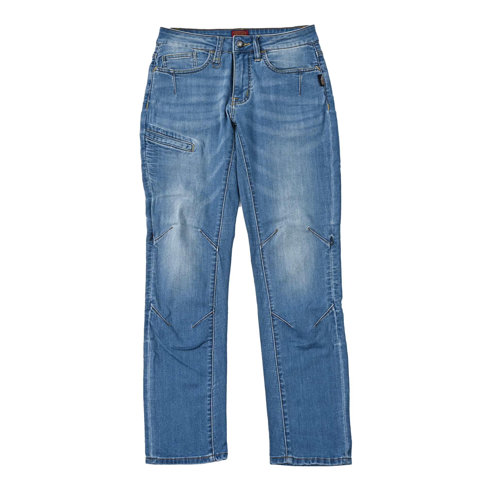 SUGAR RIDEZ 9.3oz LIGHT CORDURA バイク ストレッチ デニム ストレート LIGHT BLUE SDB2002
