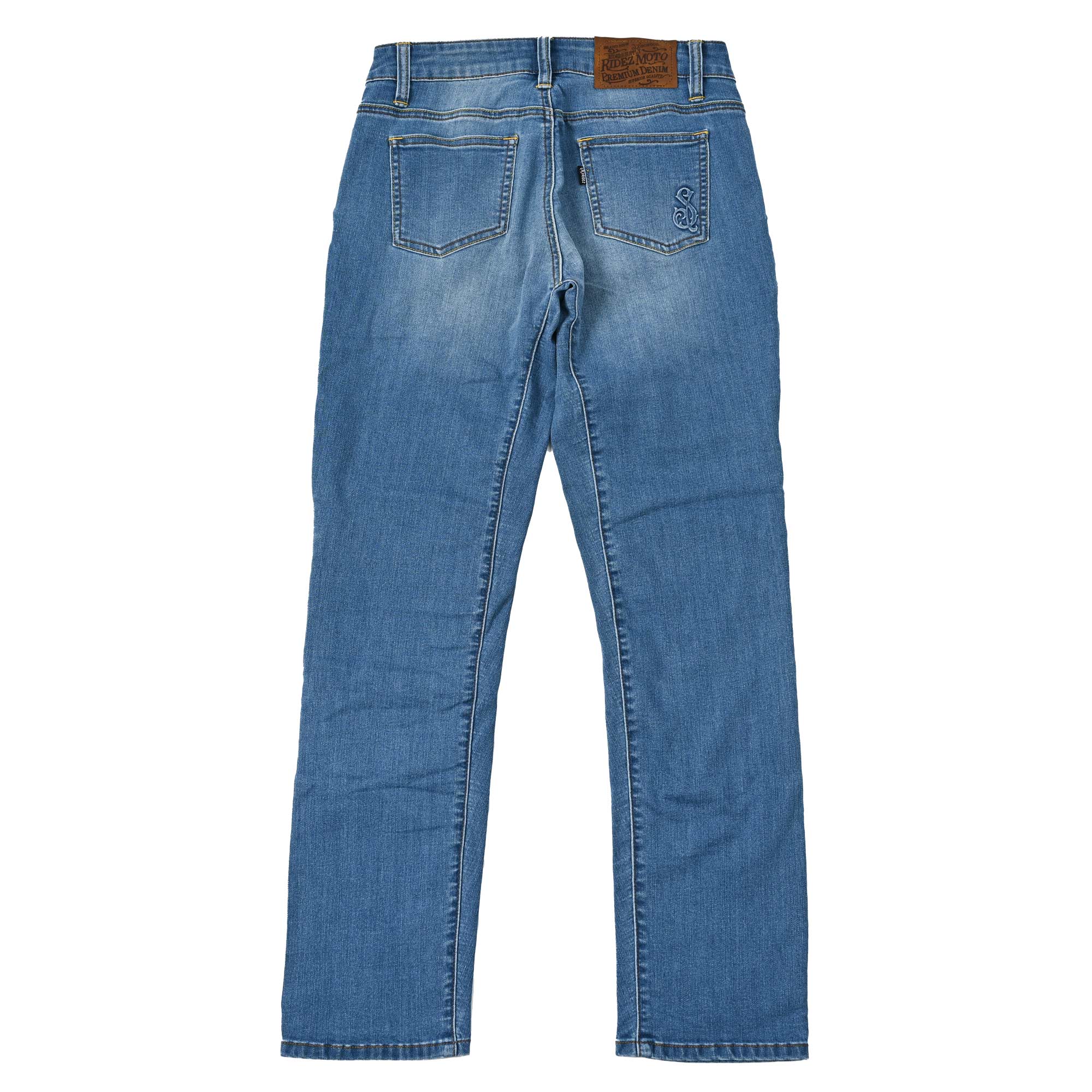 SUGAR RIDEZ 9.3oz LIGHT CORDURA バイク ストレッチ デニム ストレート LIGHT BLUE SDB2002