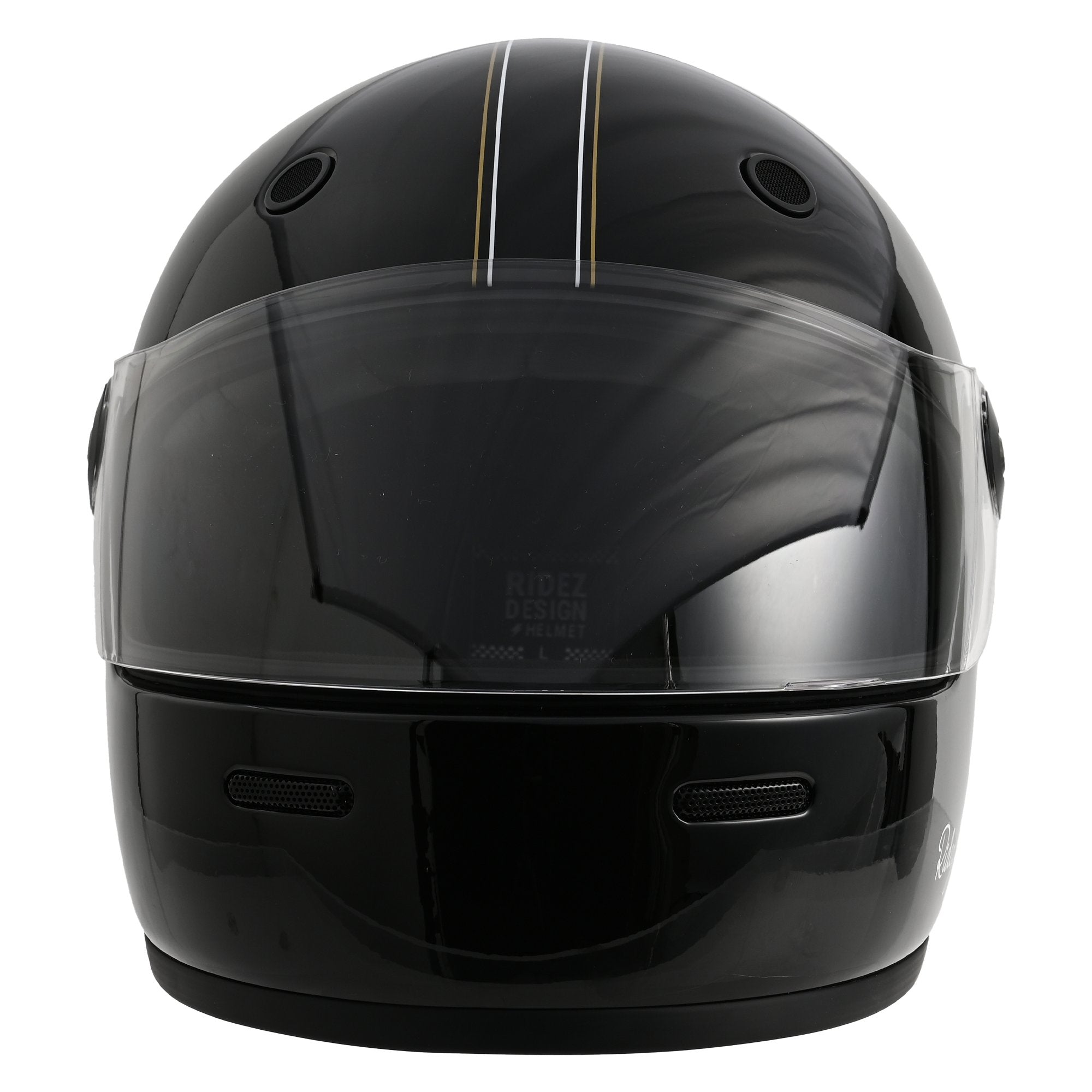 【予約販売】RIDEZ TT HELMET バイク用 フルフェイスヘルメット BLACK×GOLD
