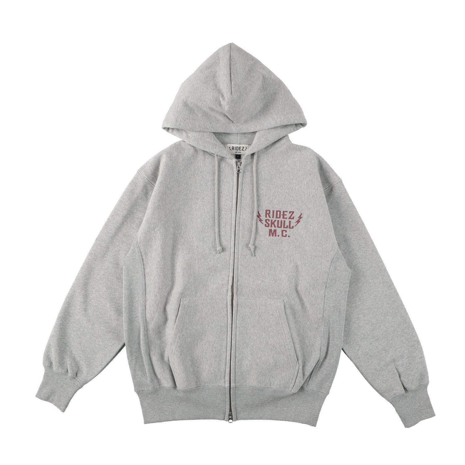 RIDEZ SKULL MC ZIP PARKA 12oz skull zip parka RHD04