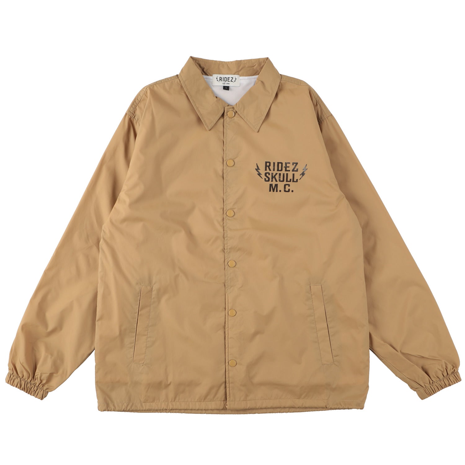 RIDEZ SKULL MC COACH JKT バイク 防風 コーチ ジャケット RCJ06