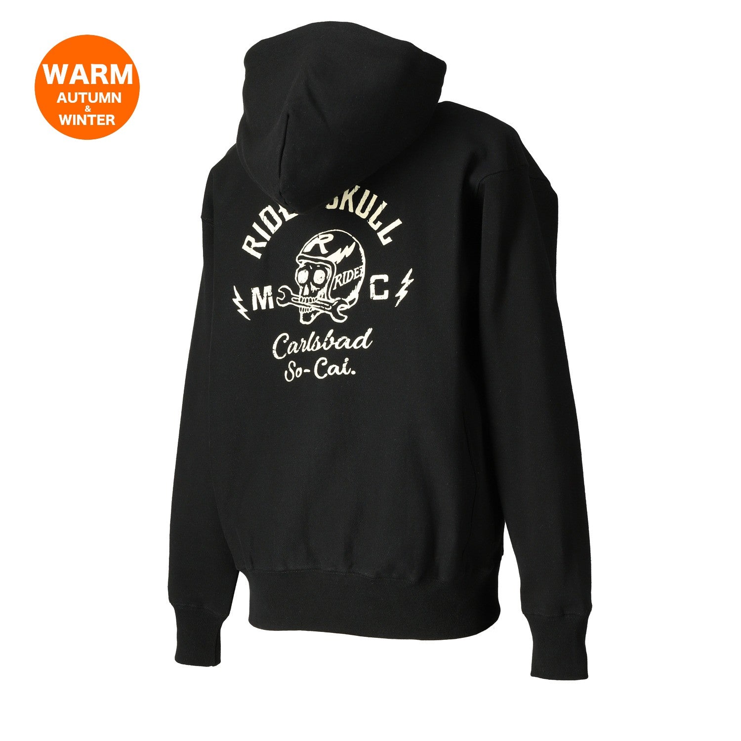RIDEZ SKULL MC ZIP PARKA 12oz skull zip parka RHD04