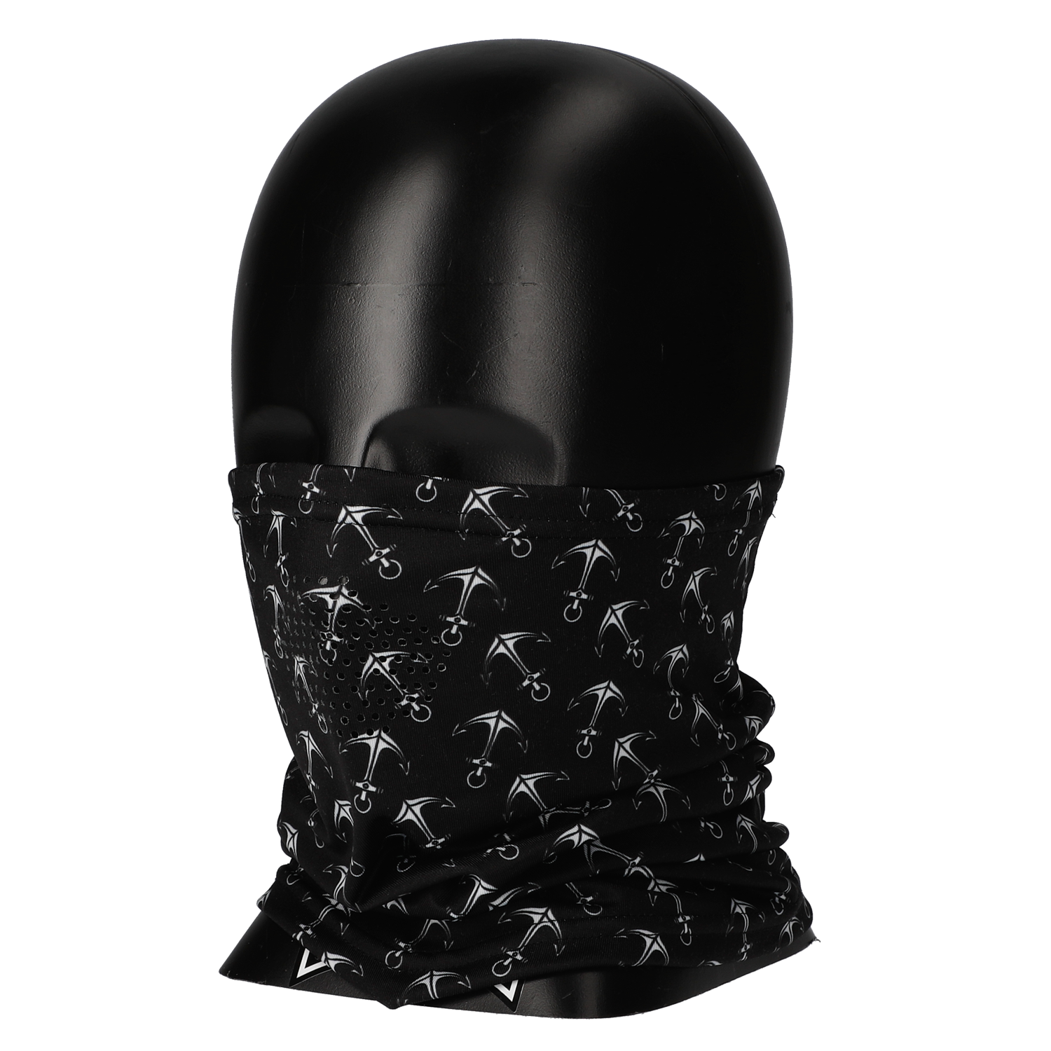 PIPES NECK WARMER BLACK ANCHOR PNW-01