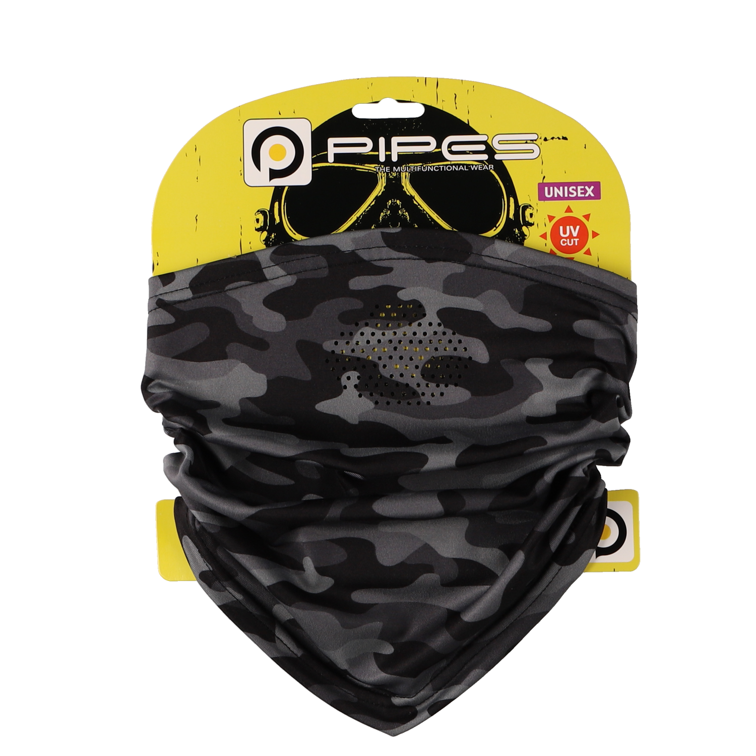 PIPES NECK WARMER BLACK CAMO PNW-02