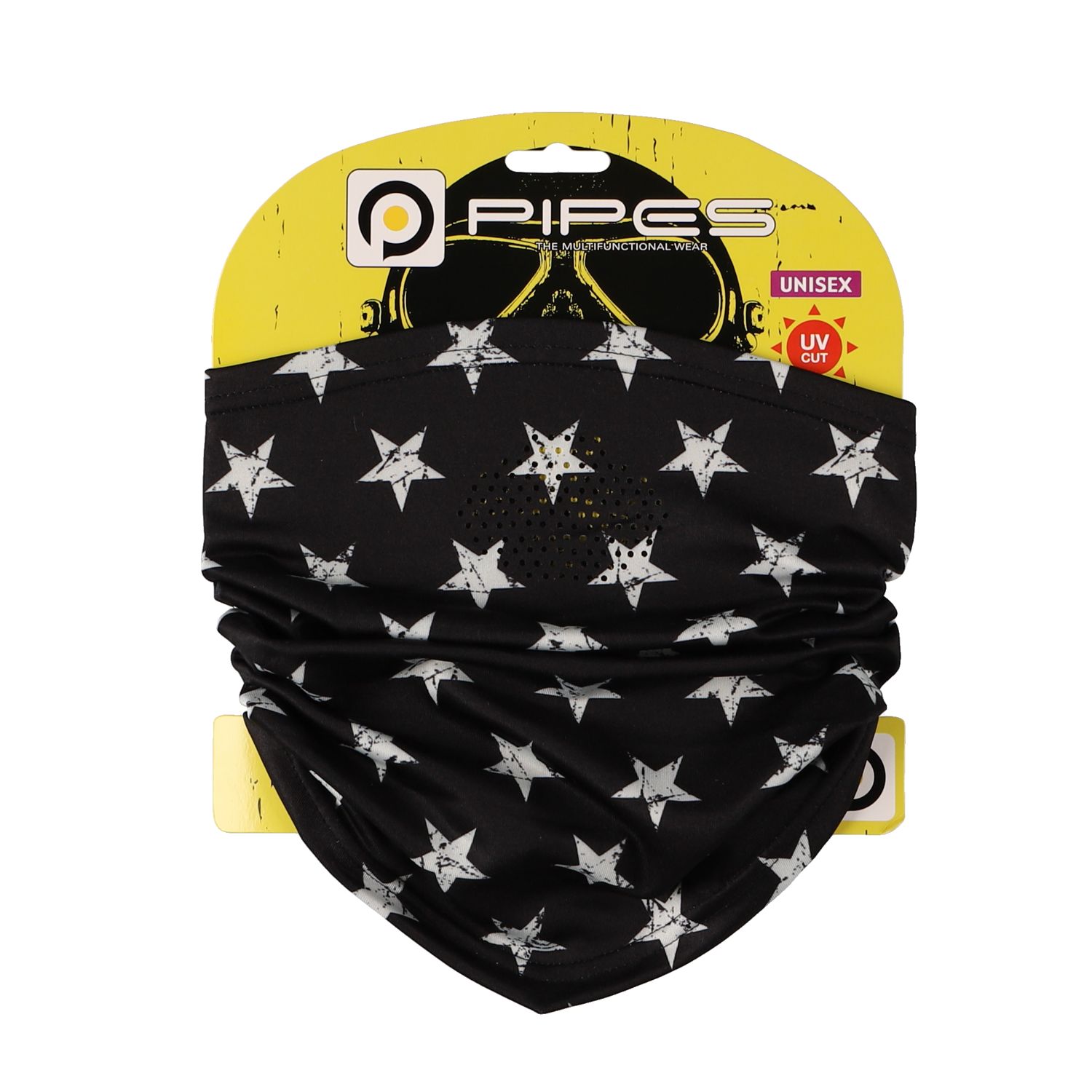 PIPES NECK WARMER BLACK STAR PNW-05