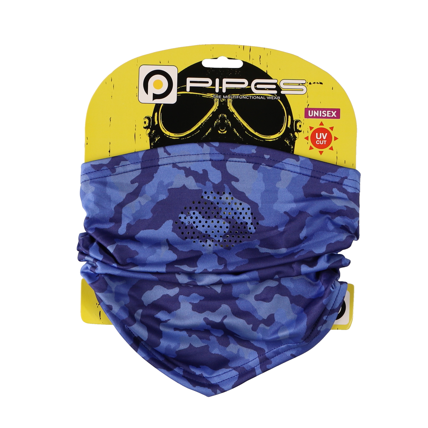PIPES NECK WARMER BLUE CAMO PNW-10