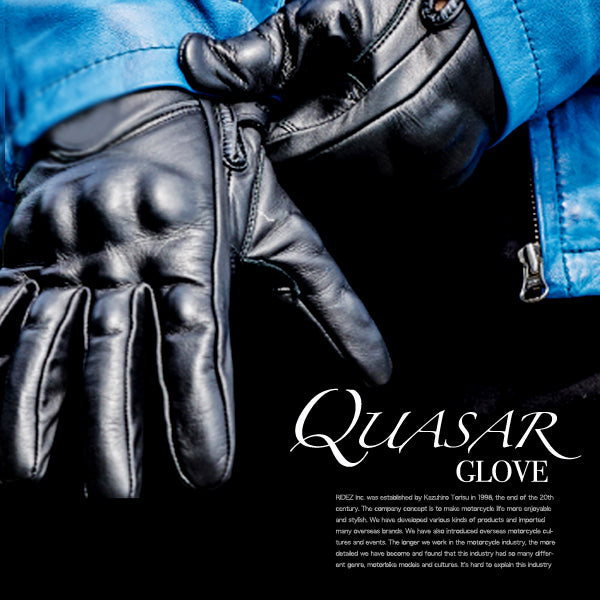 RIDEZ QUASAR GLOVES BLACK RLG263 バイク用グローブ