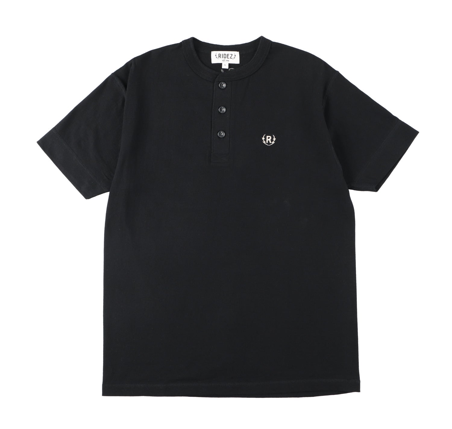 RIDEZ 5.6oz Henley Neck T-shirt RD7008