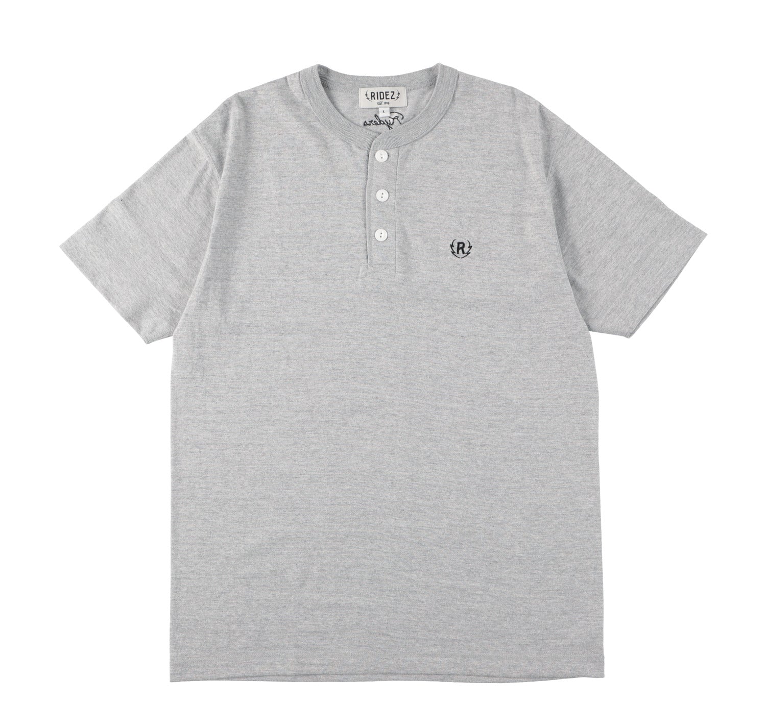 RIDEZ 5.6oz Henley Neck T-shirt RD7008