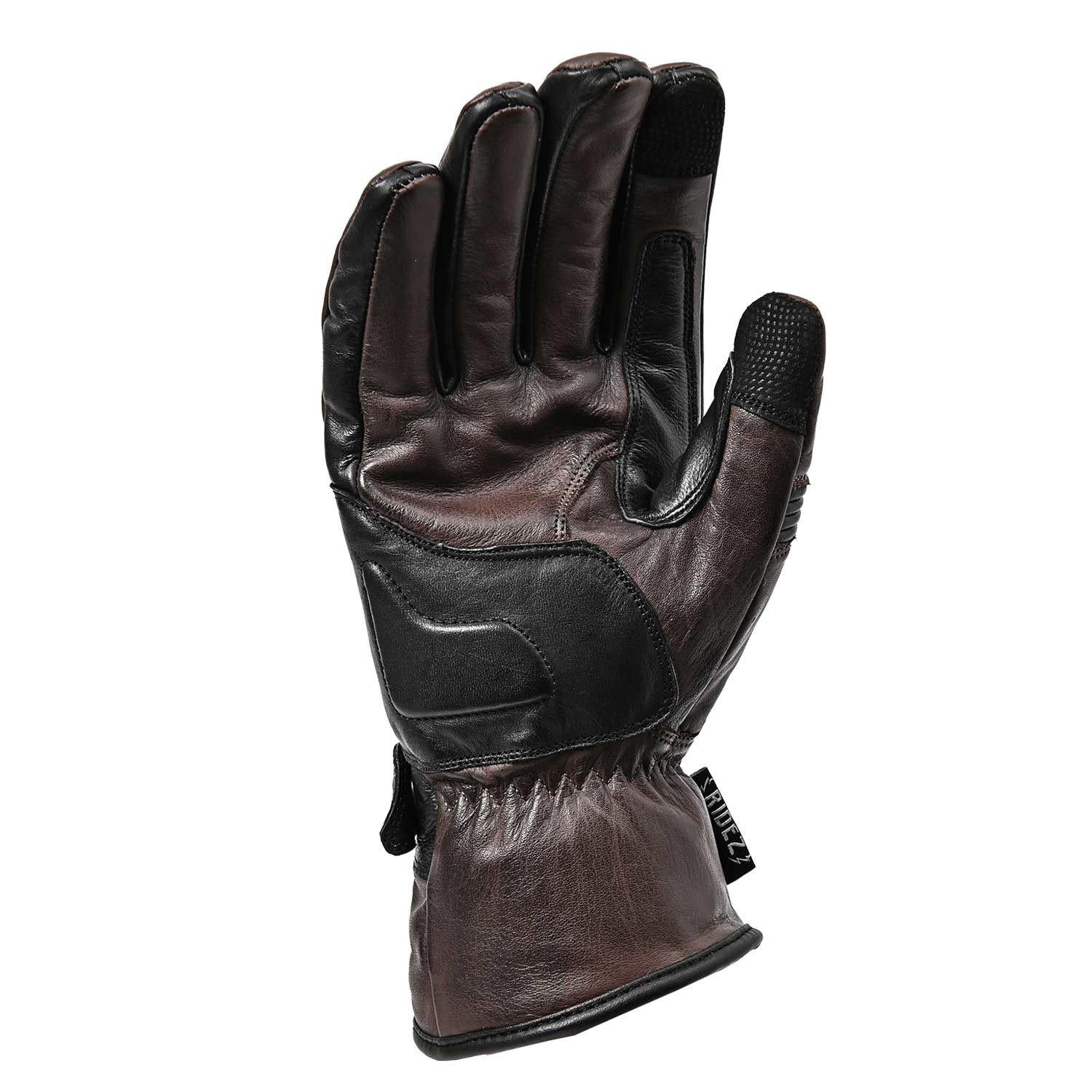 RIDEZ MELD GLOVES Cold Protection Motorcycle Leather Gloves DARK BROWN RWG06
