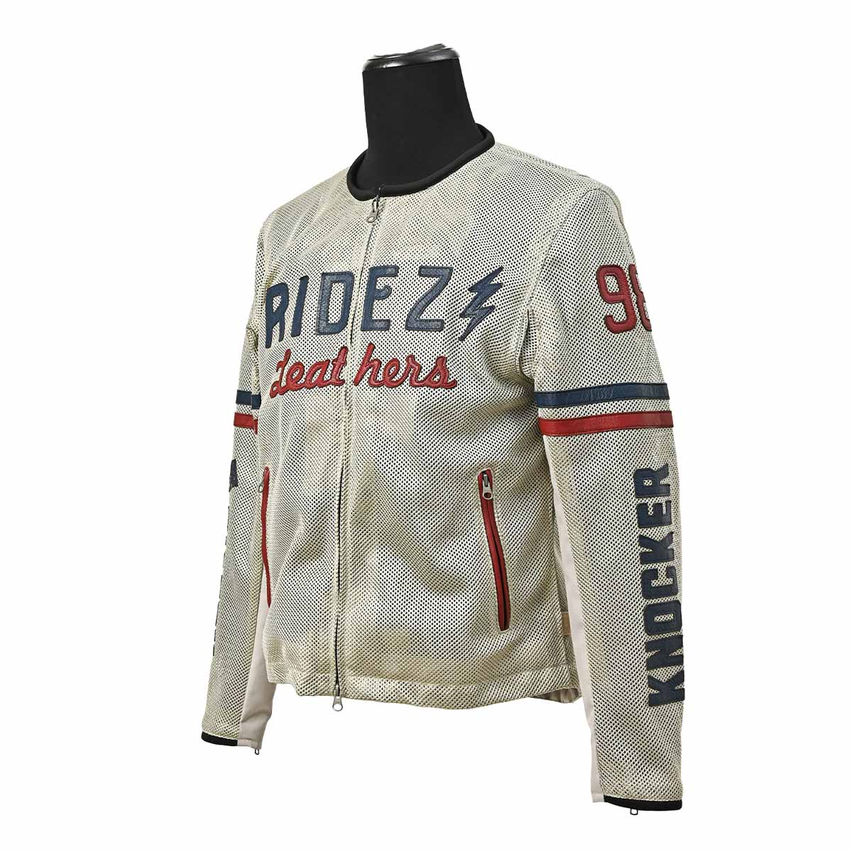 RIDEZ PISTON KNOCKER MESH JACKET IVORY RLSJ15