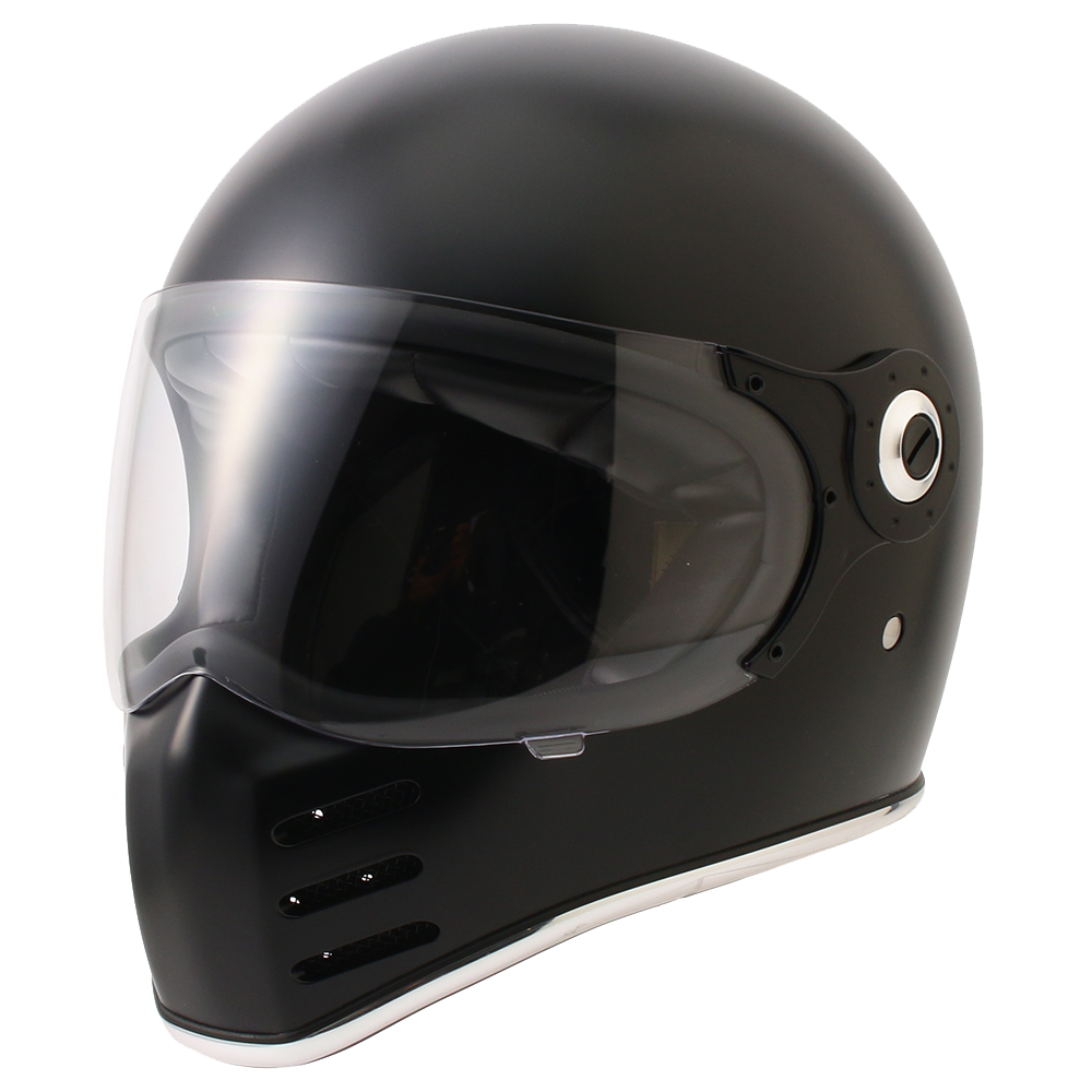 RIDEZ X Helmet with Full Face Shield for Motorcycles, Mud Black