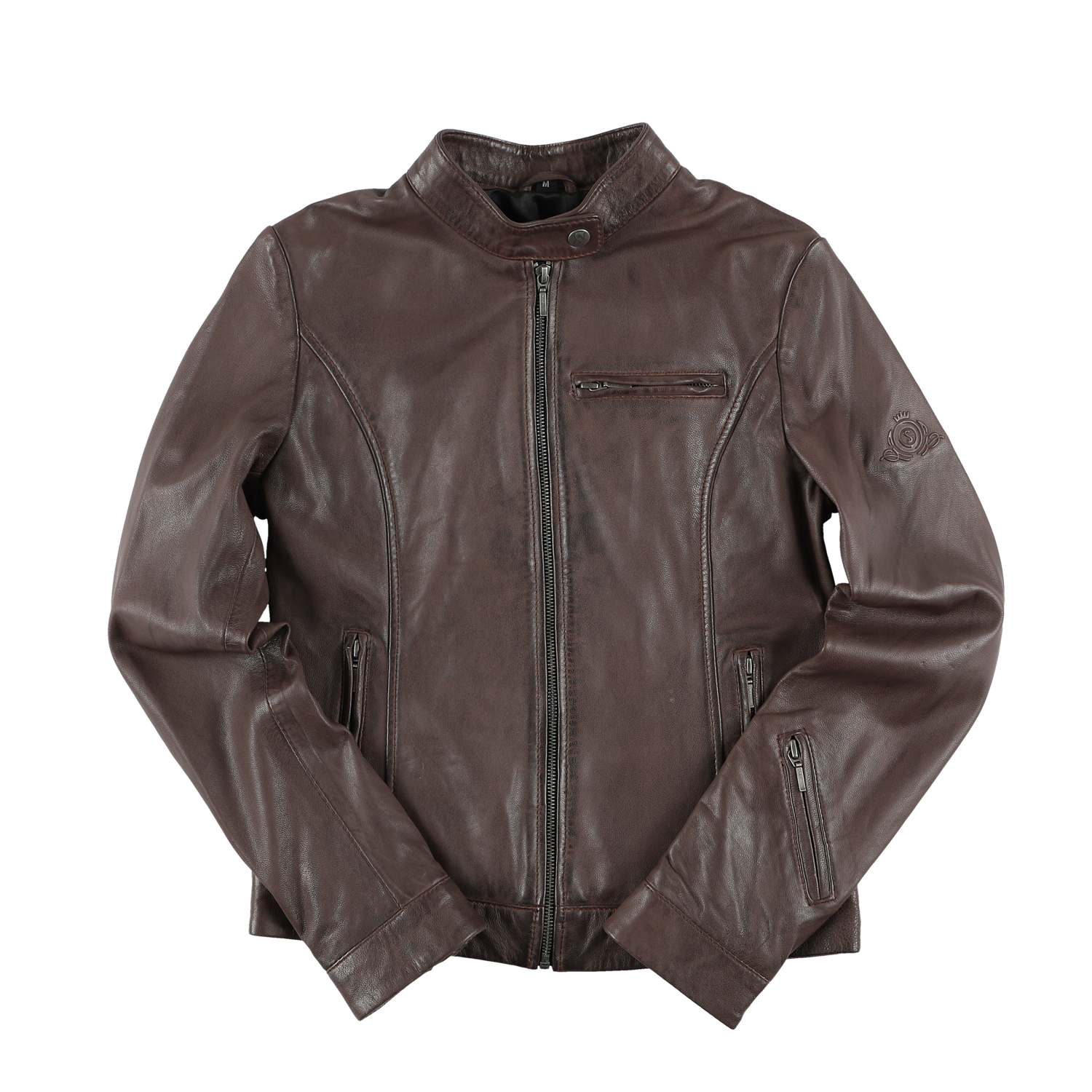 SugarRidez HEARTS JACKET BROWN SLJ201 シングルレディースライダースジャケット