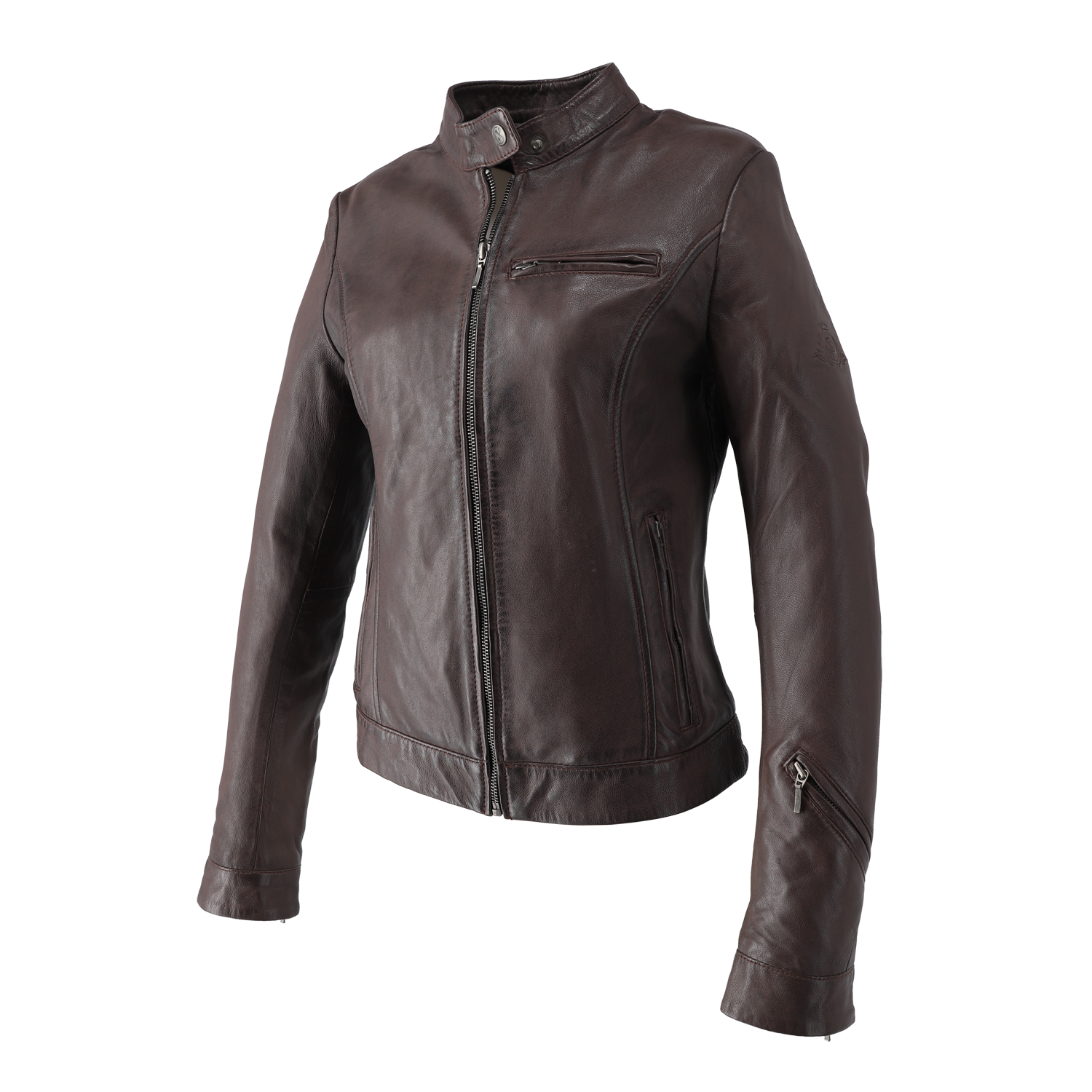 SugarRidez HEARTS JACKET BROWN SLJ201 シングルレディースライダースジャケット