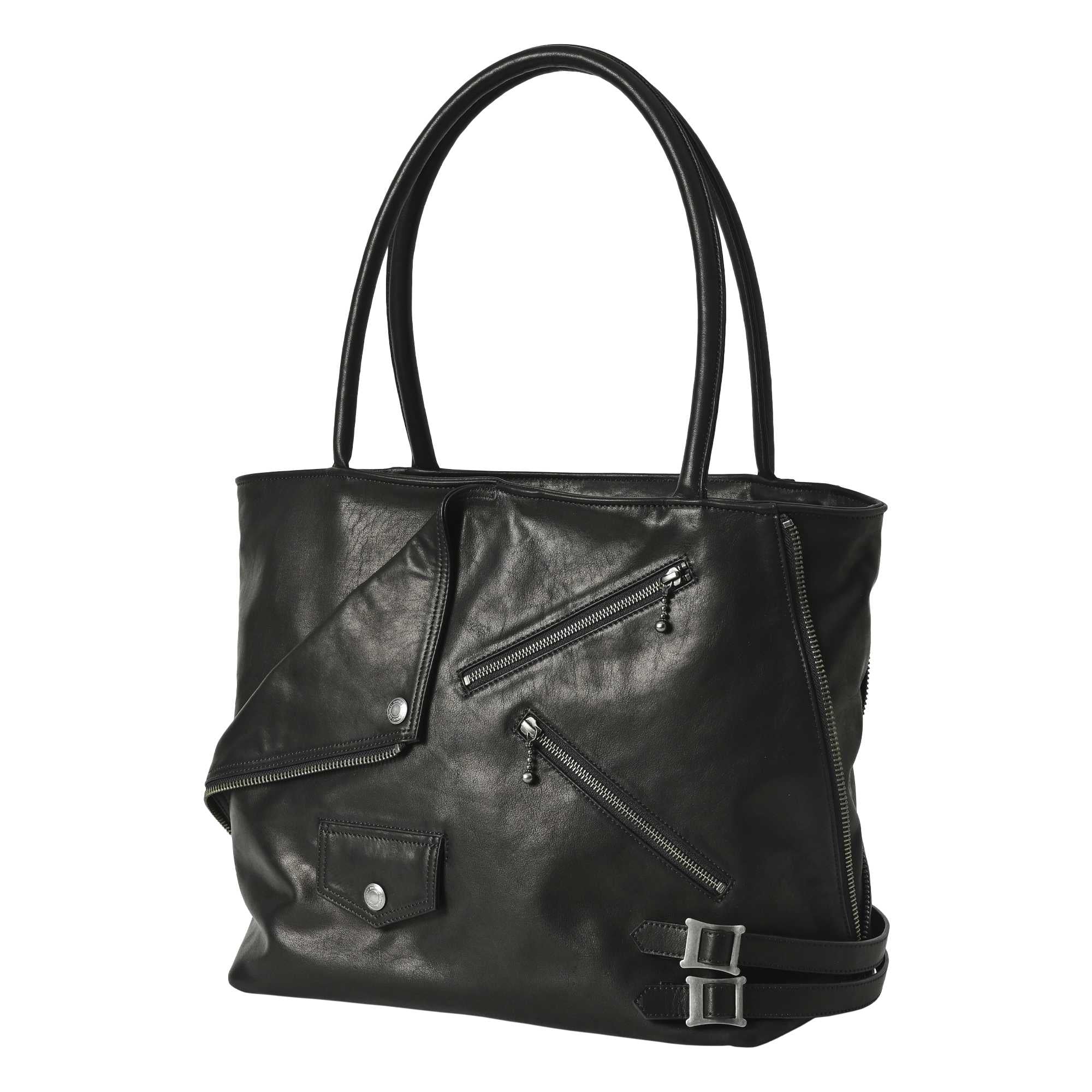 RIDEZ ライダース トートバッグ ラージサイズ メンズ レディースショルダーバイク BLACK