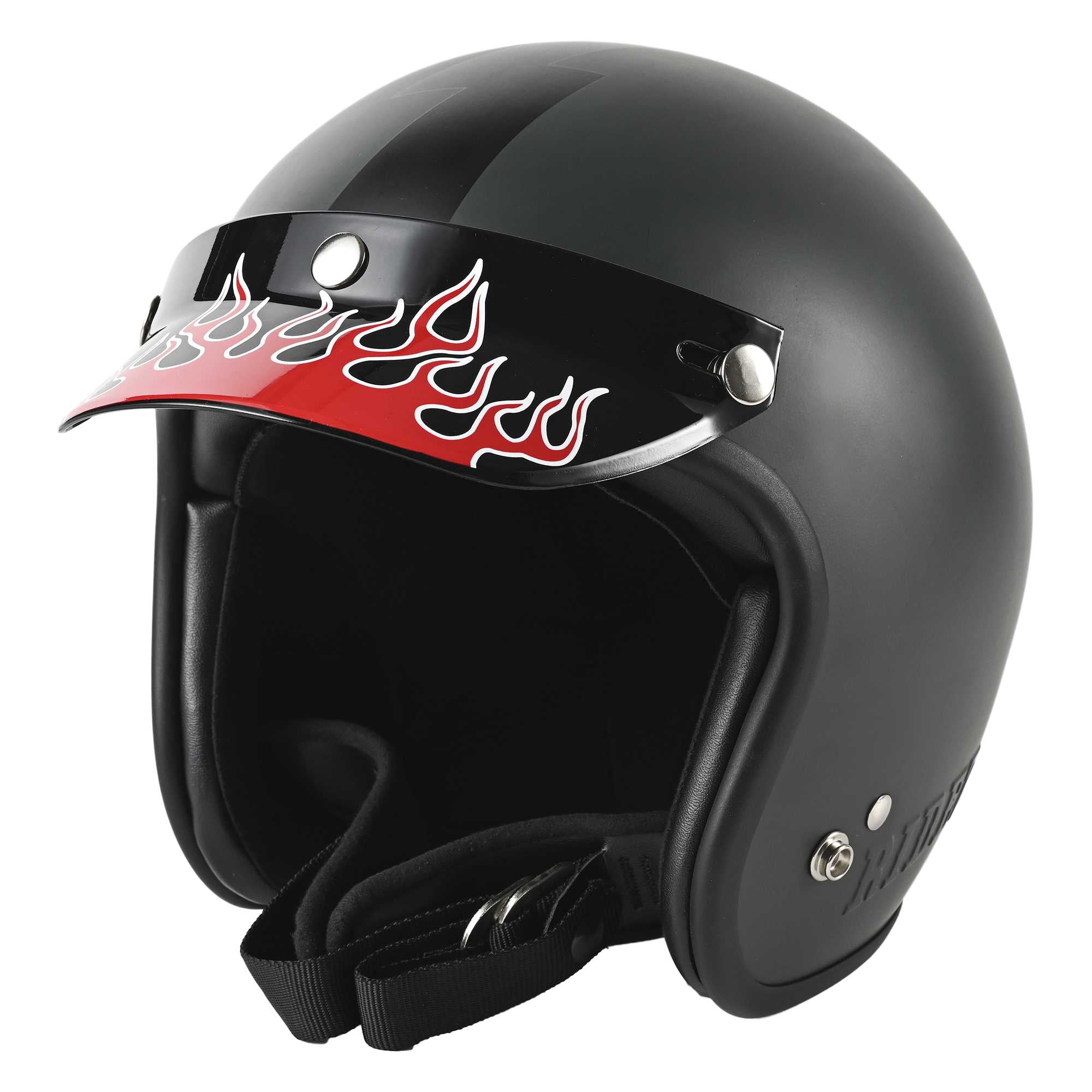 RIDEZ Duckhill Peak Visor Motorcycle Visor Fire Red