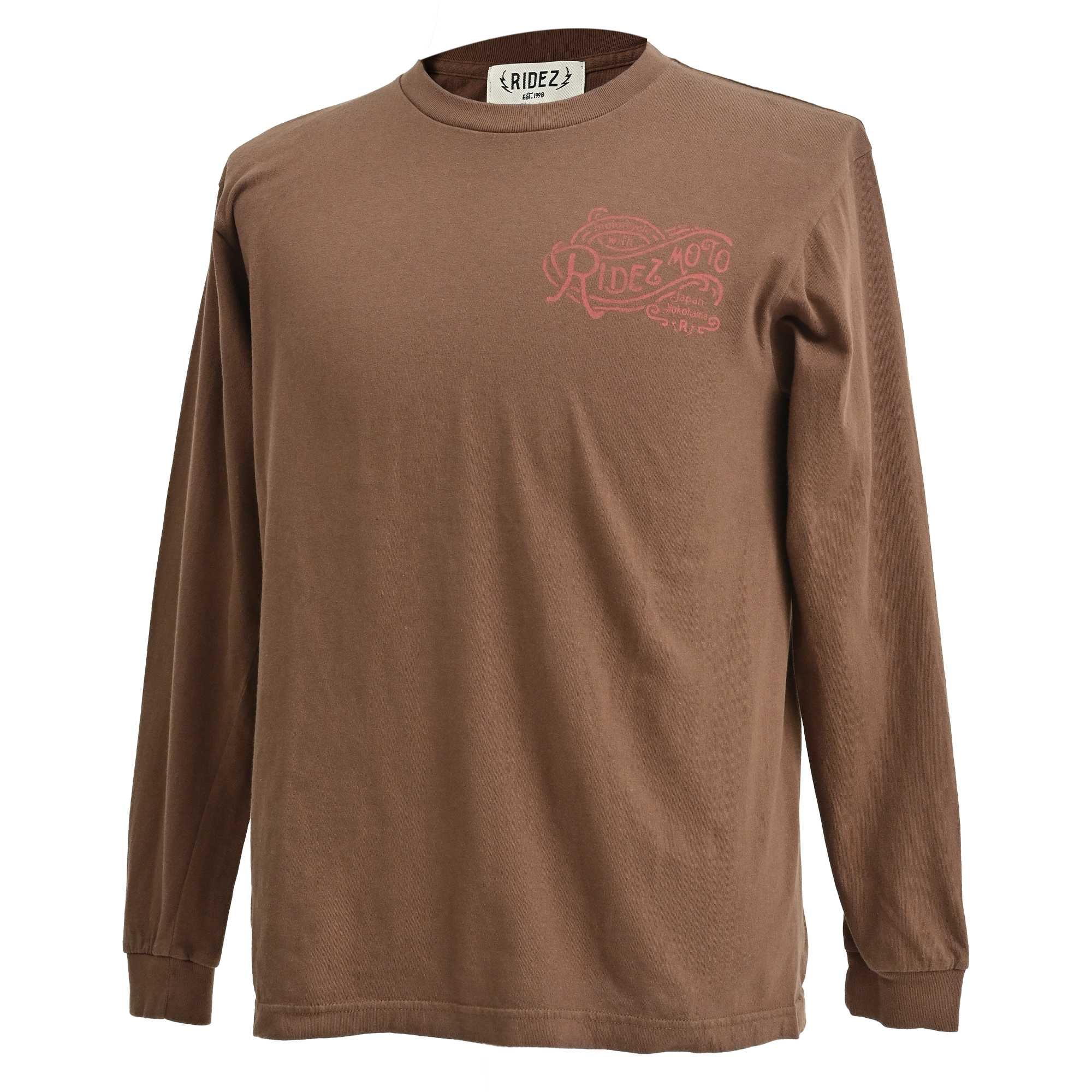 RIDEZ DON'T BE SQUID L/S TEE ライズ オリジナル バイク ロングスリーブTシャツ RD8010