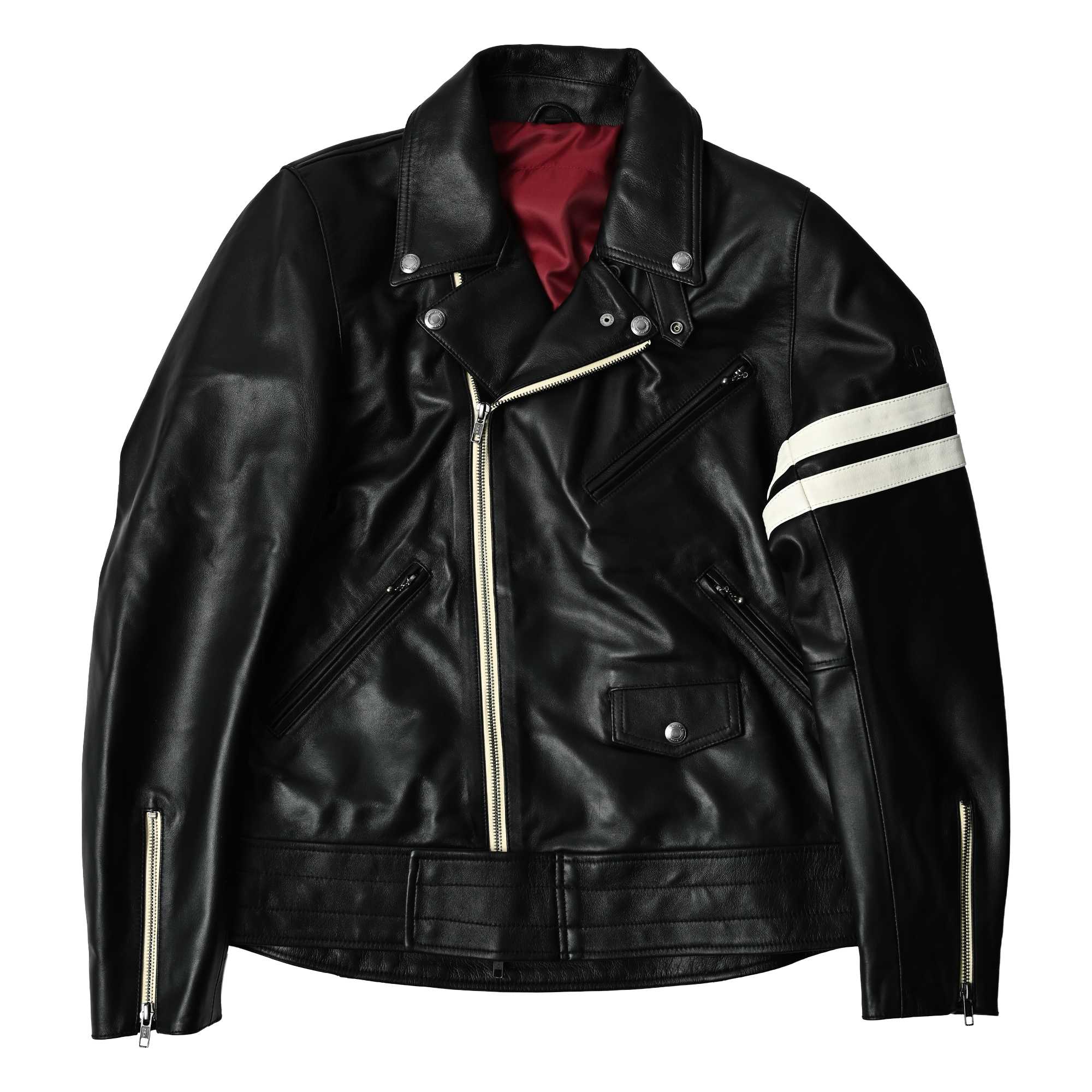 RIDEZ DEUCE WILDE JACKET バイク用 ダブル レザージャケット BLACK