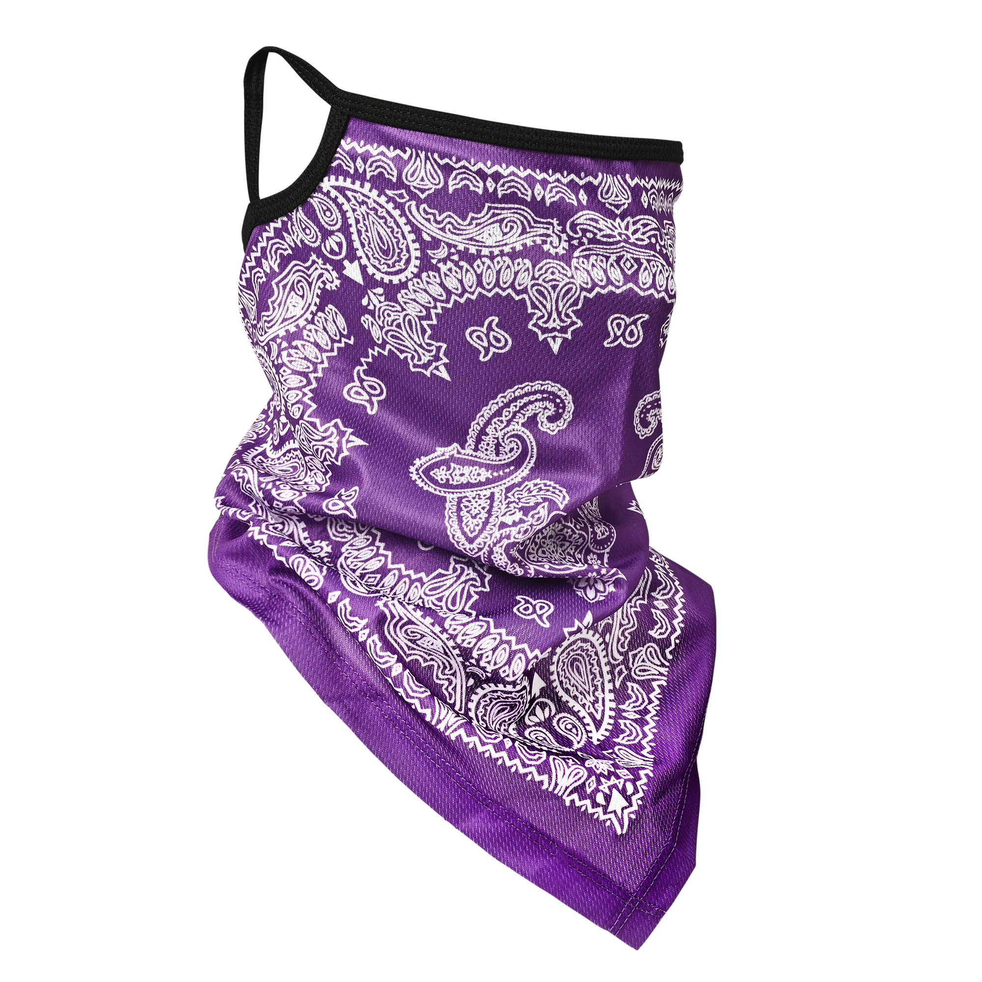 RIDEZ Bandana EarsLoops TBE1257 PURPLE PAISELY | RIDEZ