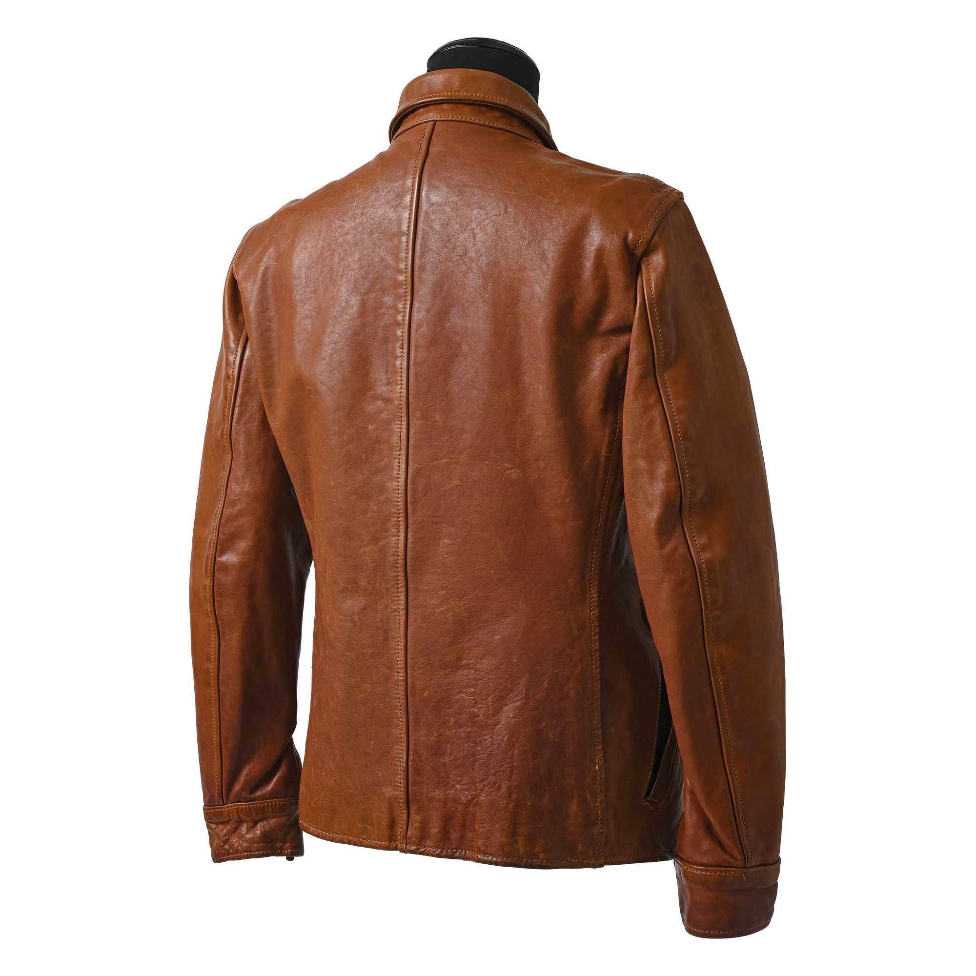 RIDEZ HORSEHIDE JACKET Motorcycle Horsehide Leather Jacket CAMEL RWH001 