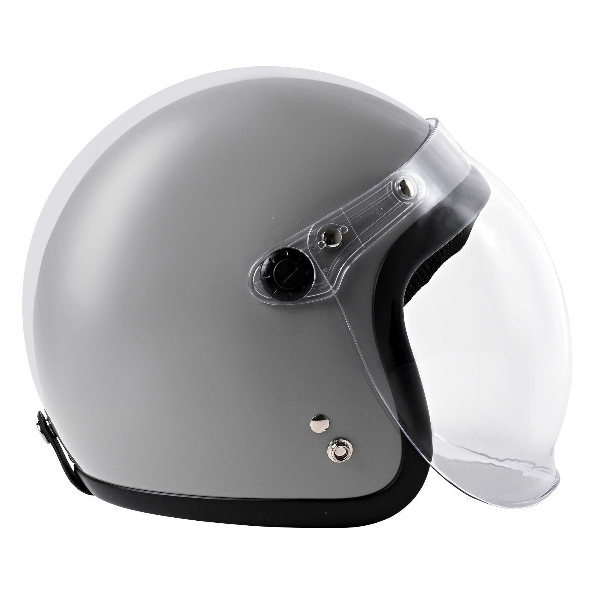 RIDEZ JB Motorcycle Jet Helmet CHARCOAL