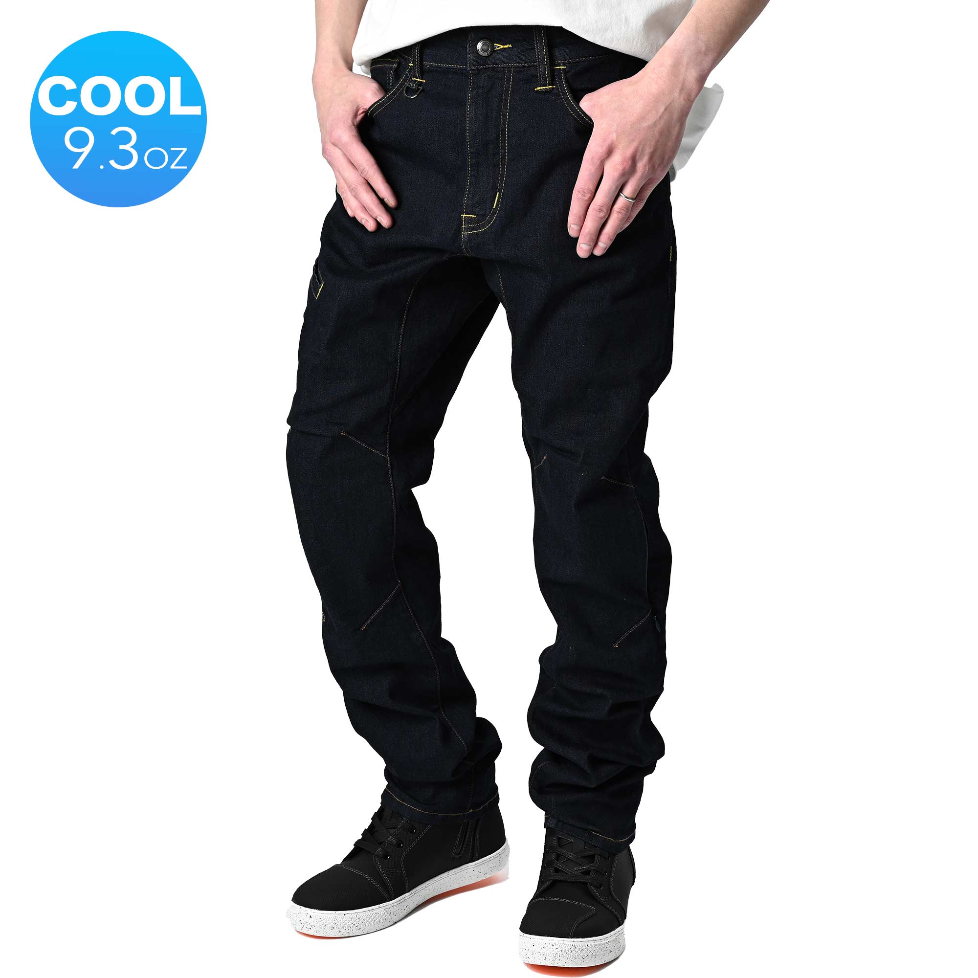RIDEZ 9.3oz  LIGHT CORDURA バイク ストレッチ デニム  ストレート INDIGO  RDB2007
