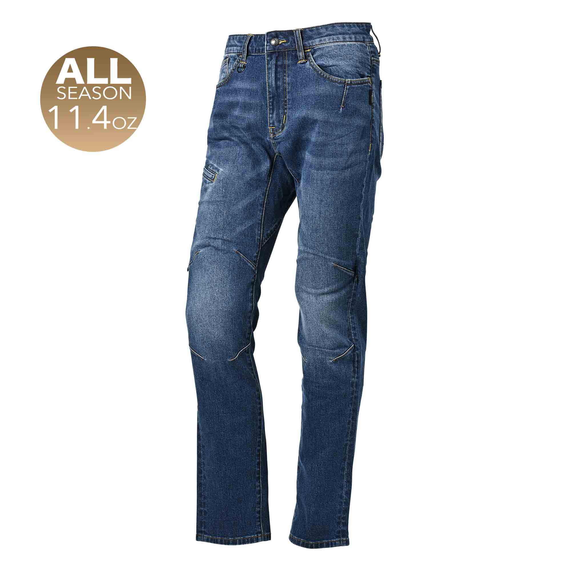 RIDEZ 11.4oz RIDEZ CORDURA DENIM バイク ストレッチ デニム ストレート  STONE WASH RDB2005