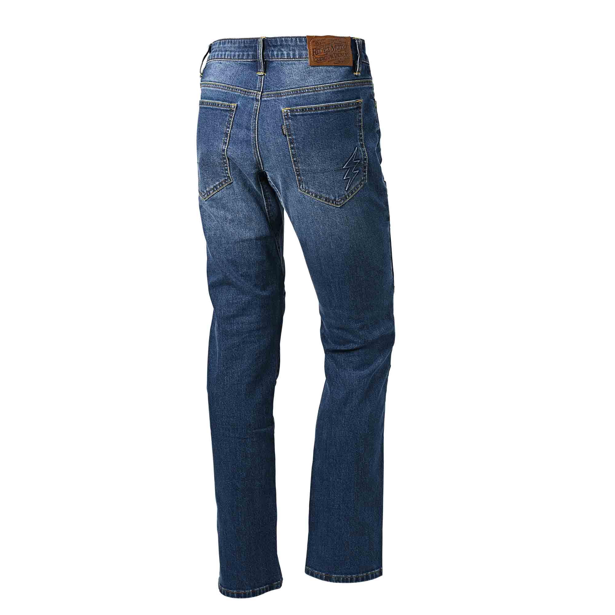 RIDEZ 11.4oz RIDEZ CORDURA DENIM バイク ストレッチ デニム ストレート  STONE WASH RDB2005