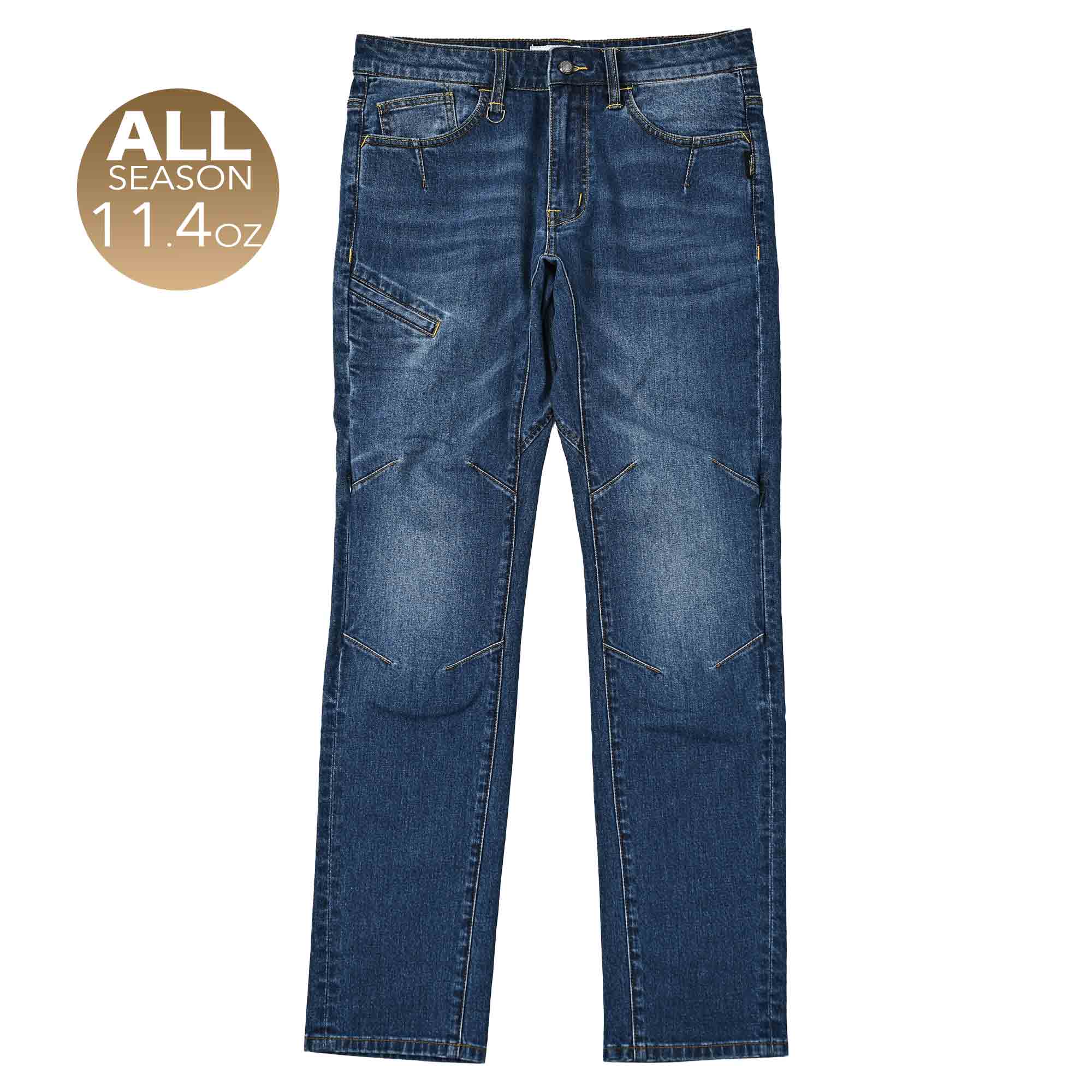 RIDEZ 11.4oz RIDEZ CORDURA DENIM バイク ストレッチ デニム ストレート  STONE WASH RDB2005