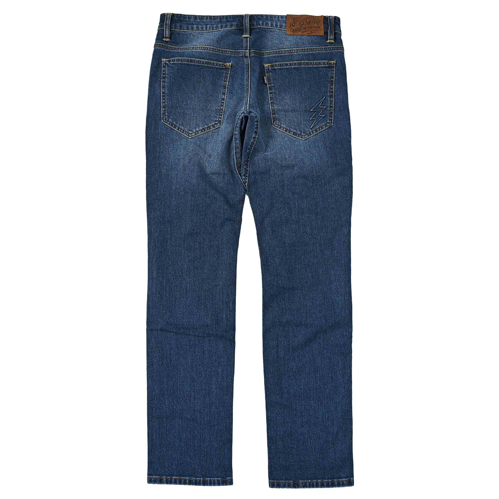 RIDEZ 11.4oz RIDEZ CORDURA DENIM バイク ストレッチ デニム ストレート  STONE WASH RDB2005