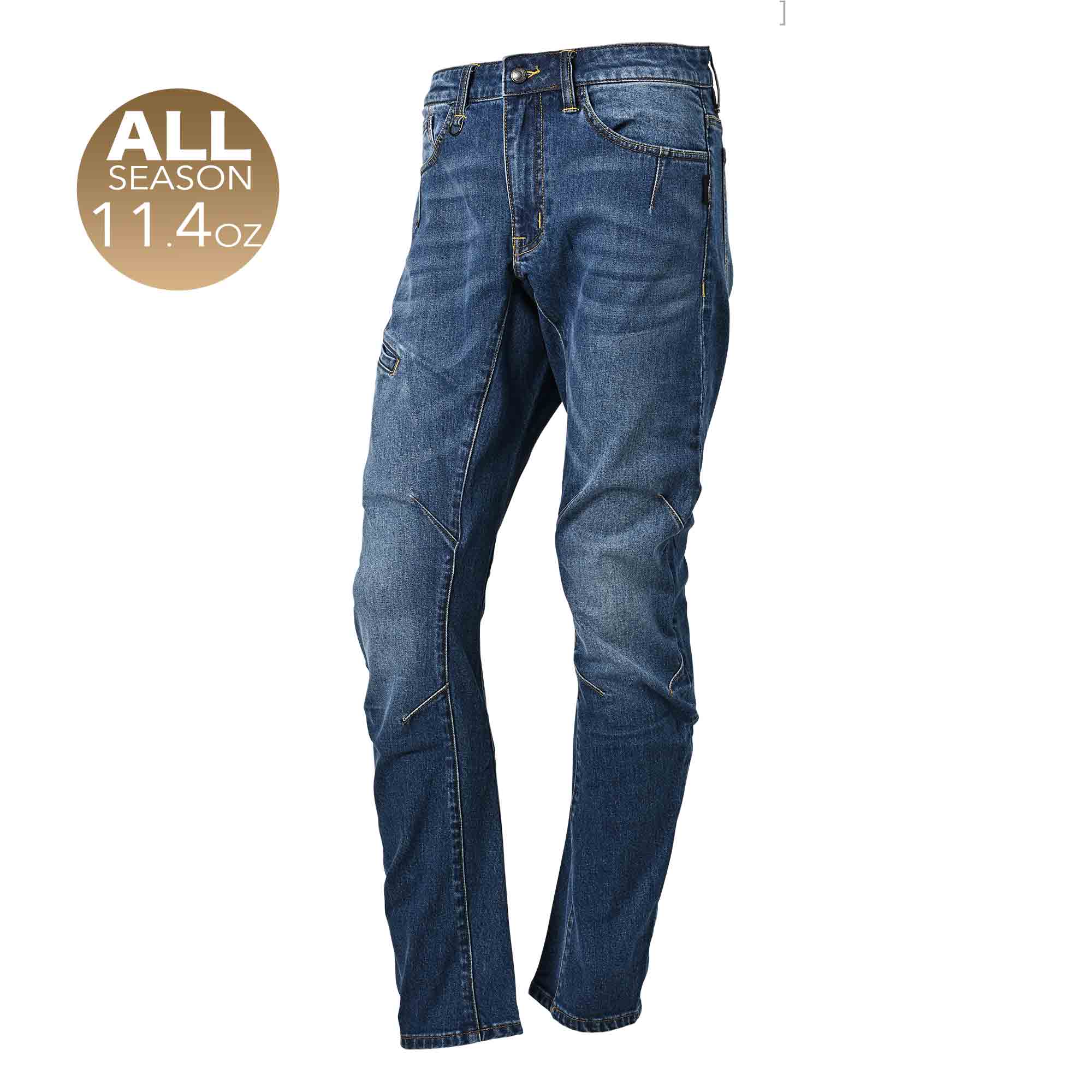 RIDEZ 11.4oz RIDEZ CORDURA DENIM バイク ストレッチ デニム ナロークロッチ  STONE WASH RDB2006