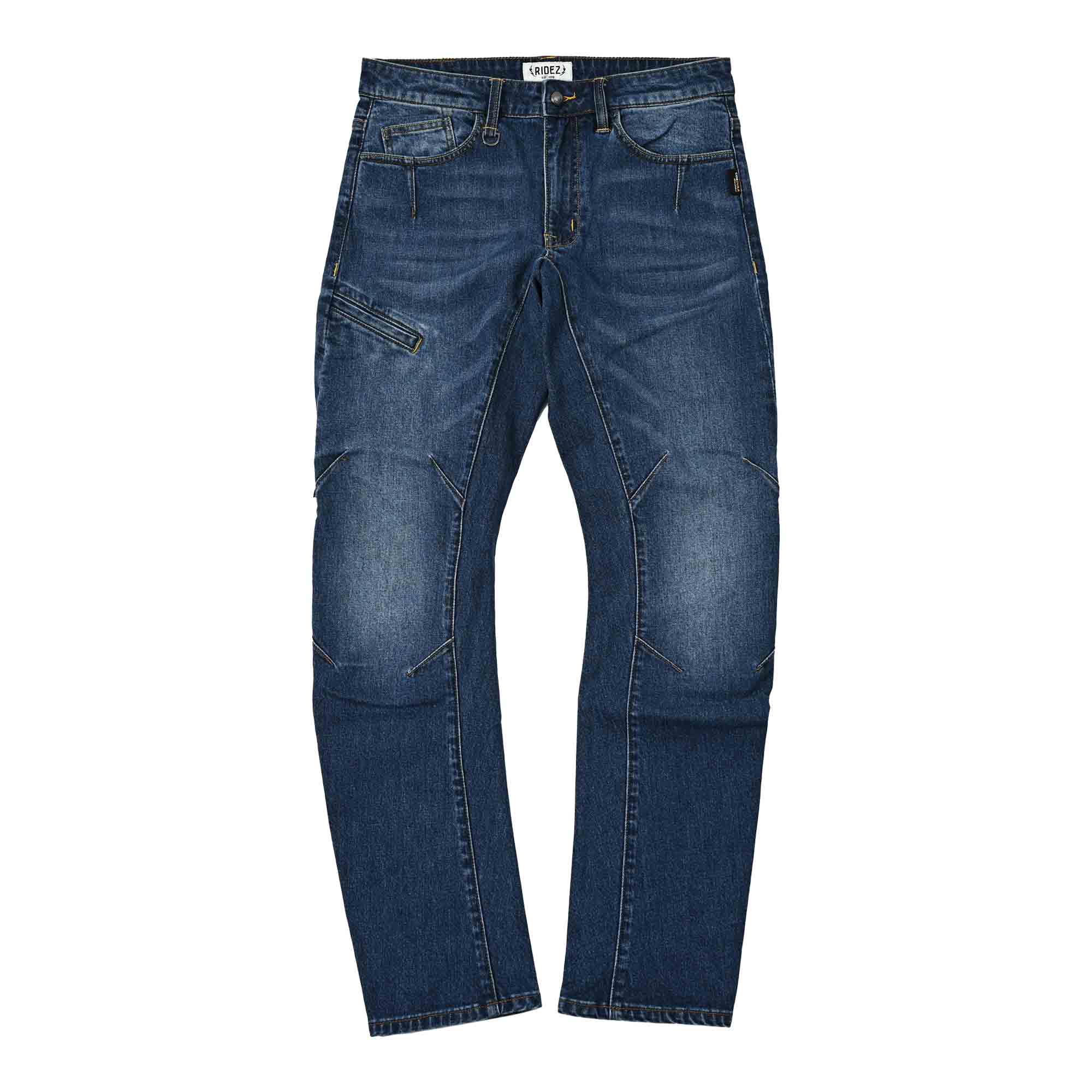 RIDEZ 11.4oz RIDEZ CORDURA DENIM バイク ストレッチ デニム ナロークロッチ  STONE WASH RDB2006