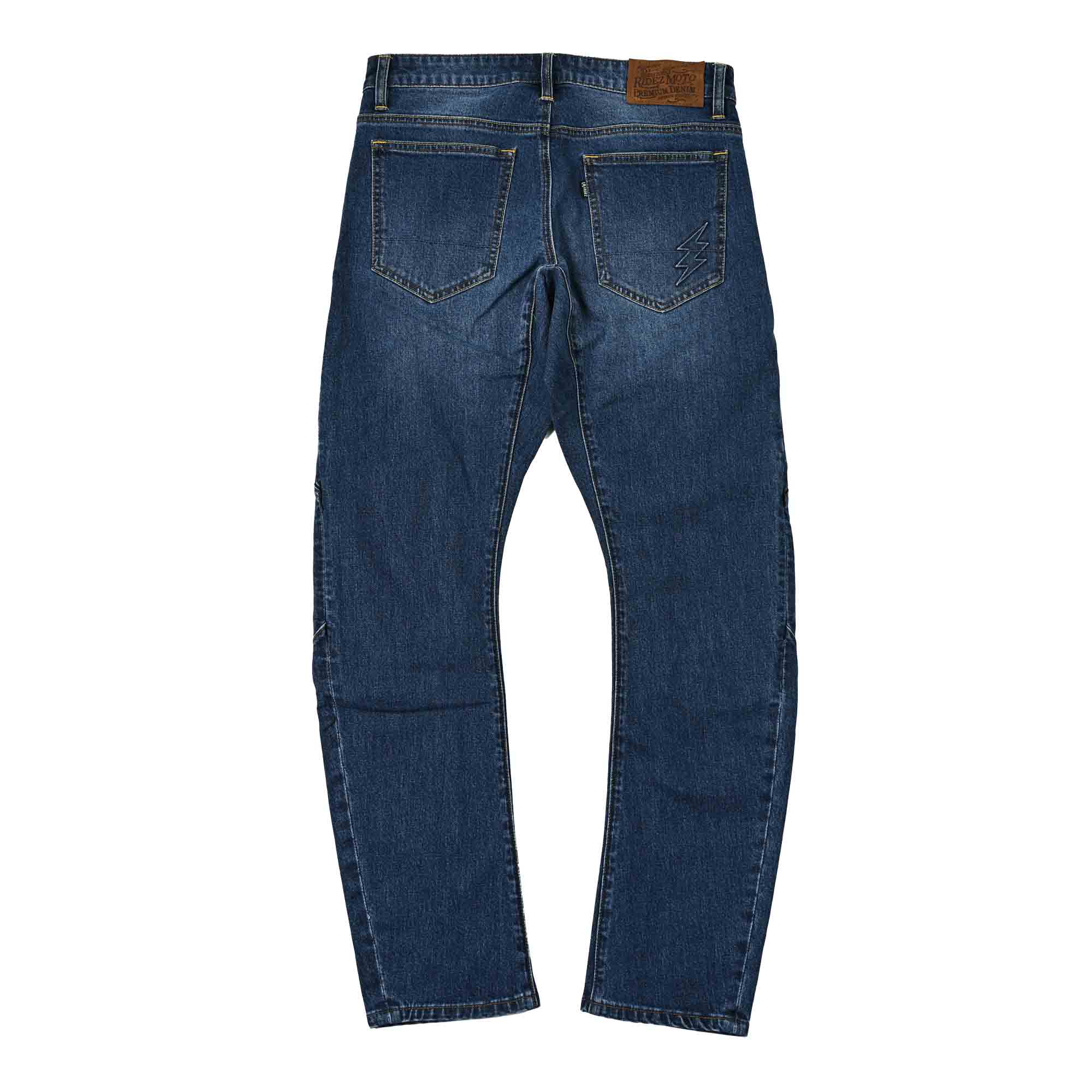 RIDEZ 11.4oz RIDEZ CORDURA DENIM バイク ストレッチ デニム ナロークロッチ  STONE WASH RDB2006