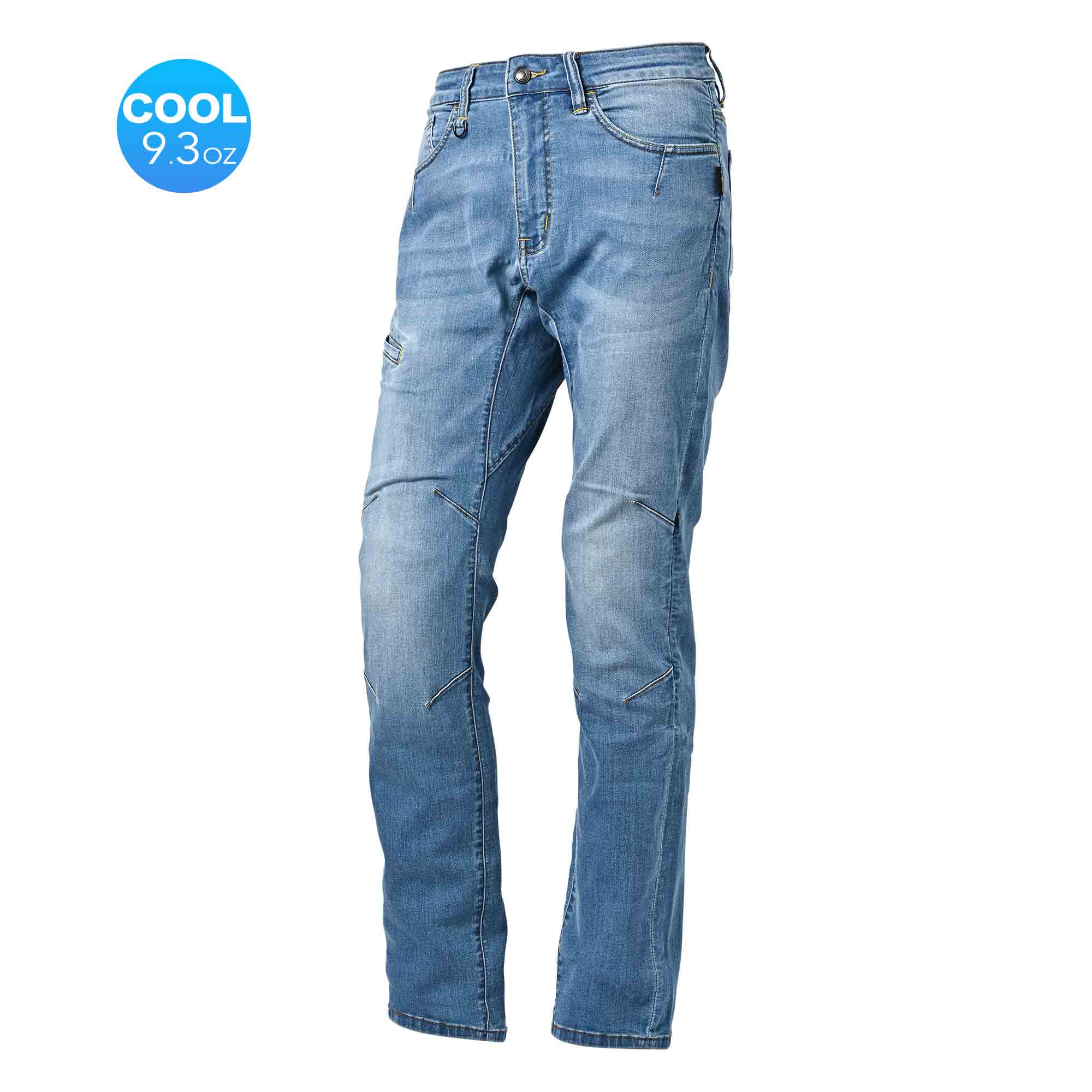 RIDEZ 9.3oz LIGHT CORDURA バイク ストレッチ デニム ストレート LIGHT BLUE  RDB2007