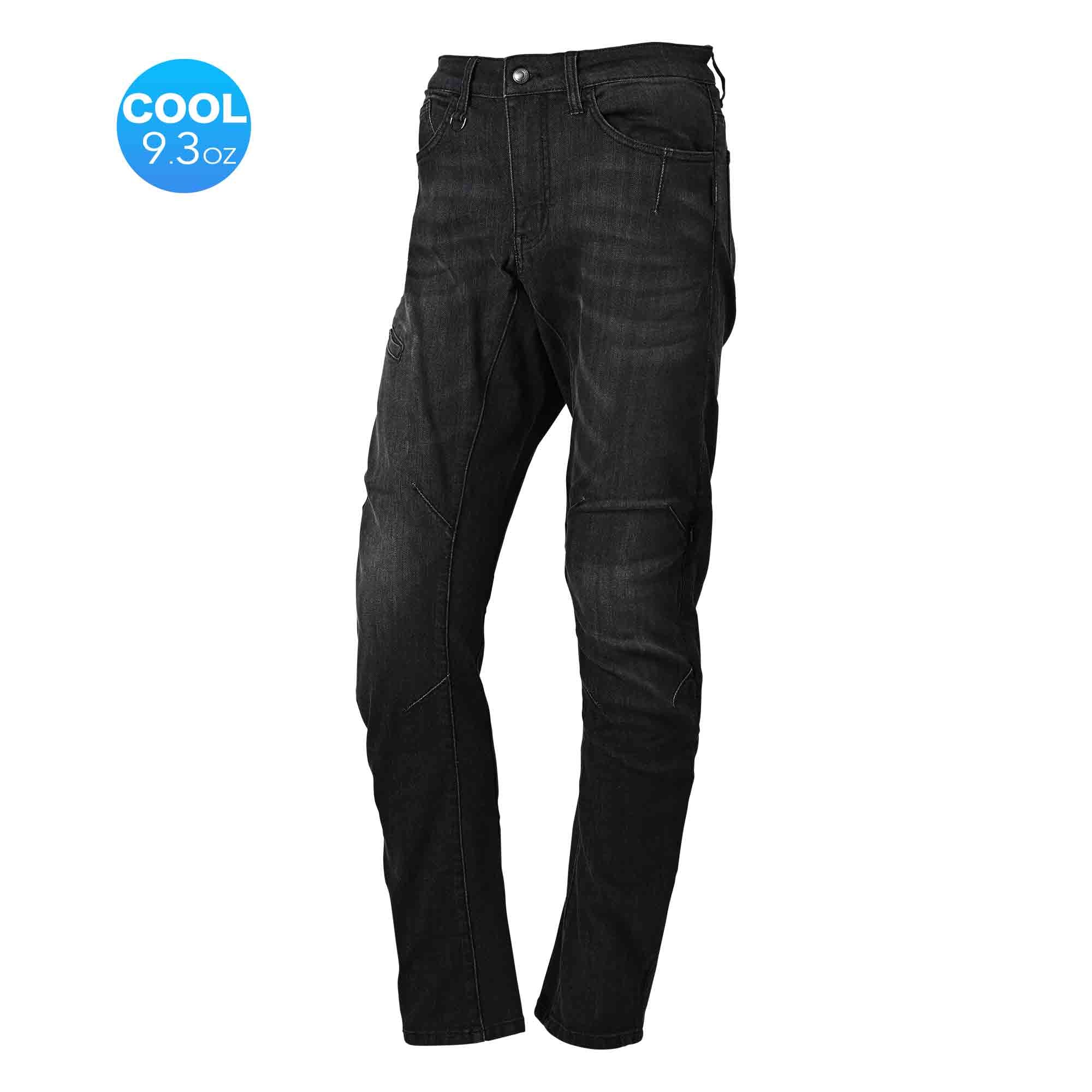 RIDEZ 9.3oz LIGHT CORDURA バイク ストレッチ デニム ナロークロッチ BLACK  RDB2008