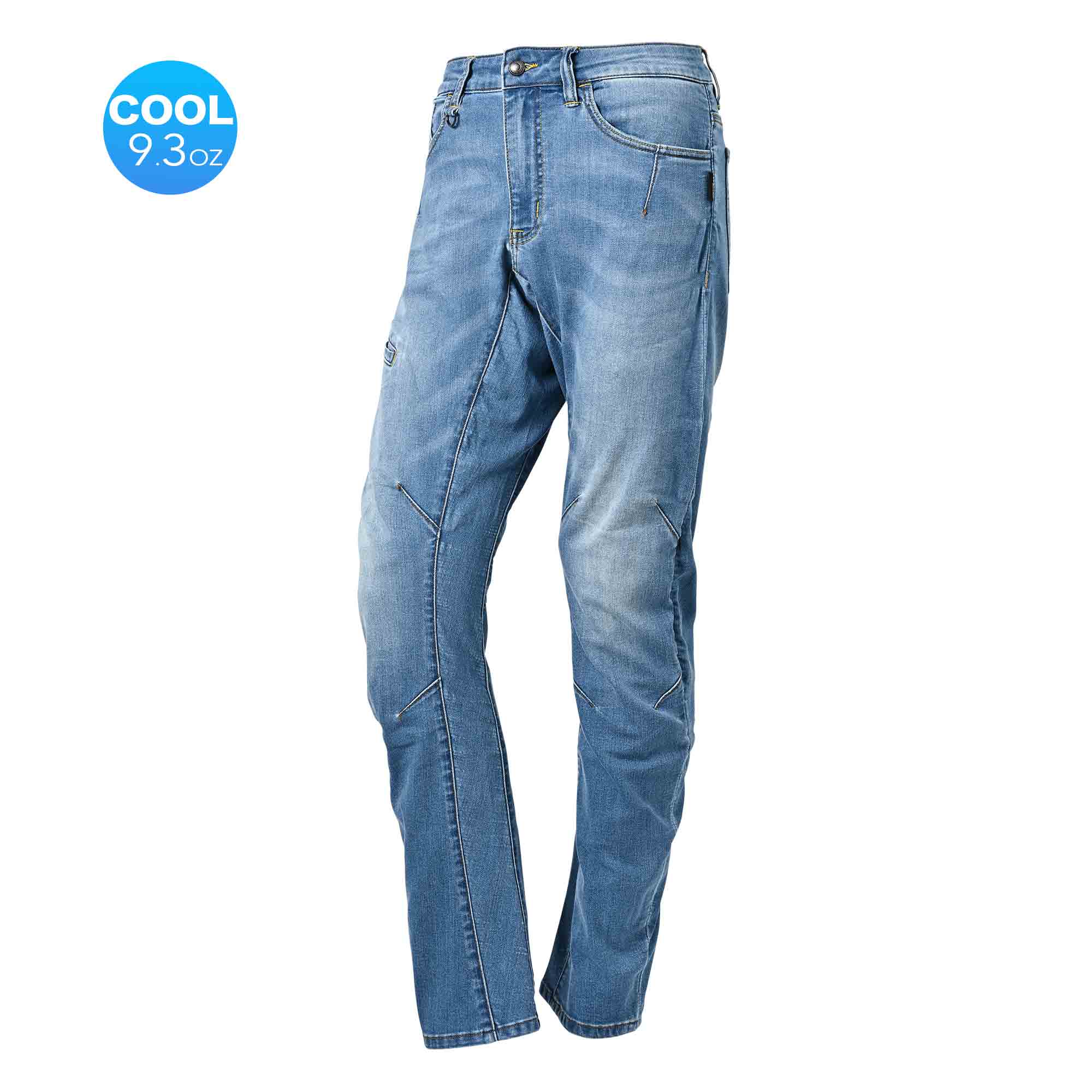 RIDEZ 9.3oz LIGHT CORDURA バイク ストレッチ デニム ナロークロッチ LIGHT BLUE  RDB2008