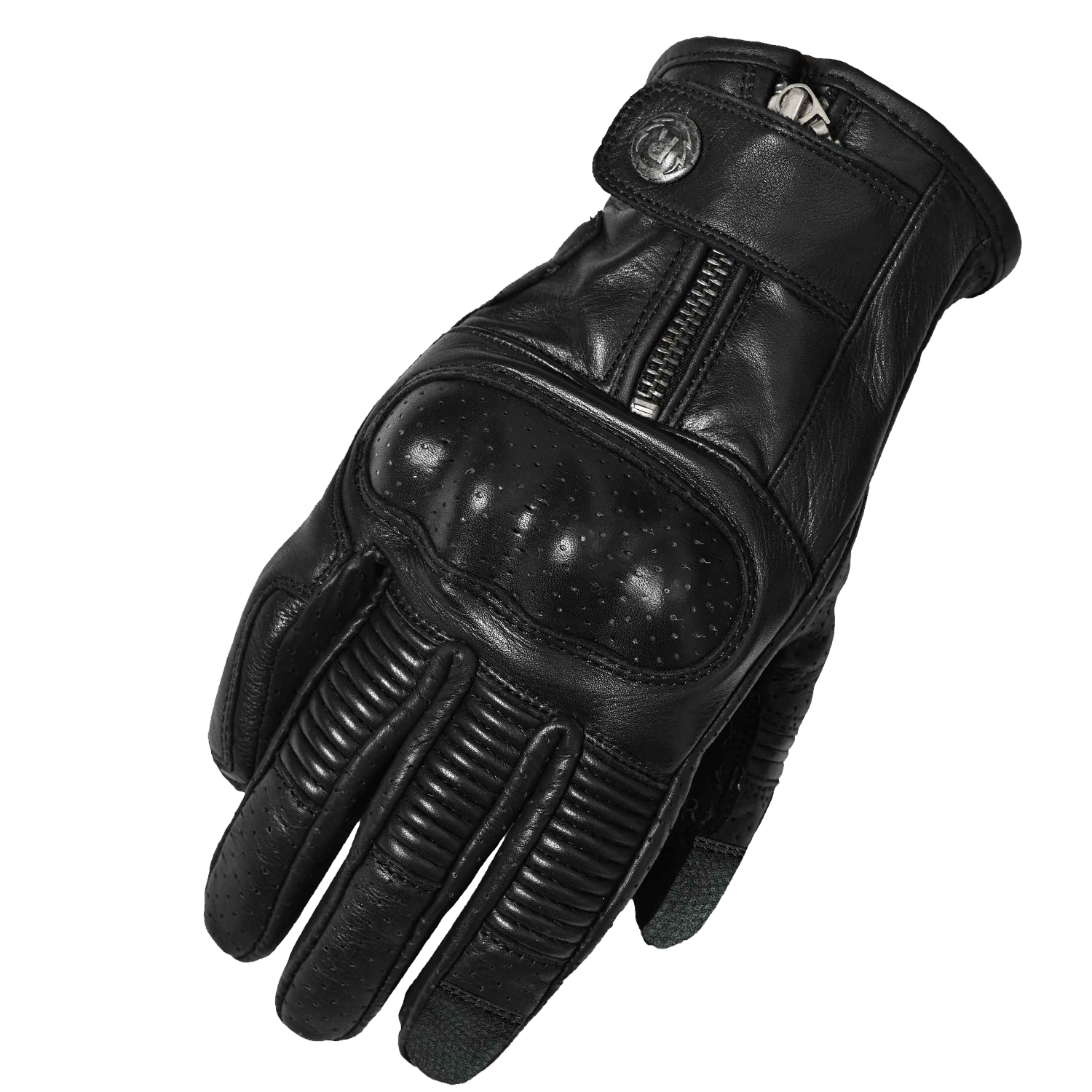 RIDEZ MOTO 手套 DEFOE 摩托车皮革手套 黑色 RLG2201
