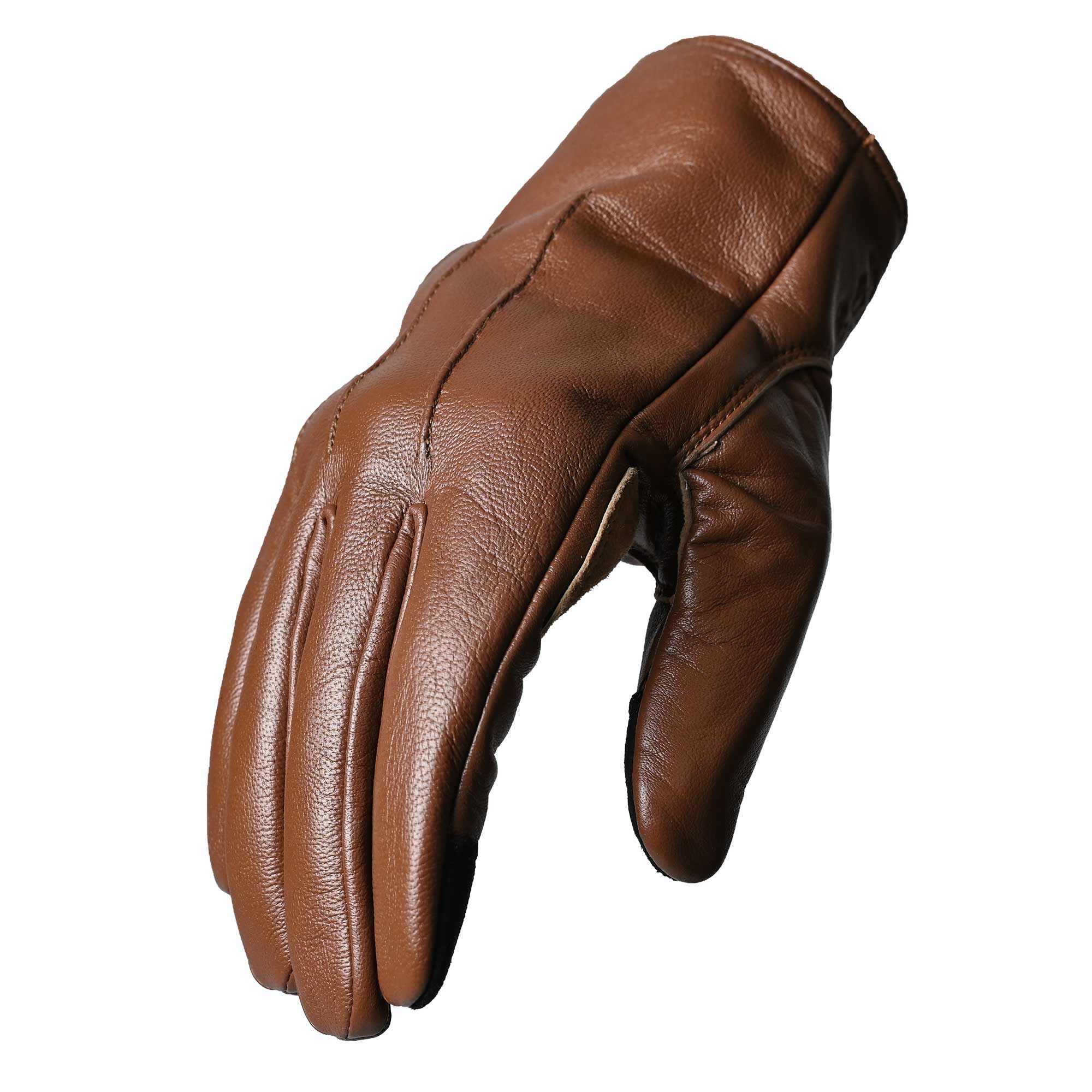RIDEZ CLASSIC MOTO GLOVES Motorcycle Gloves BROWN RLG77 