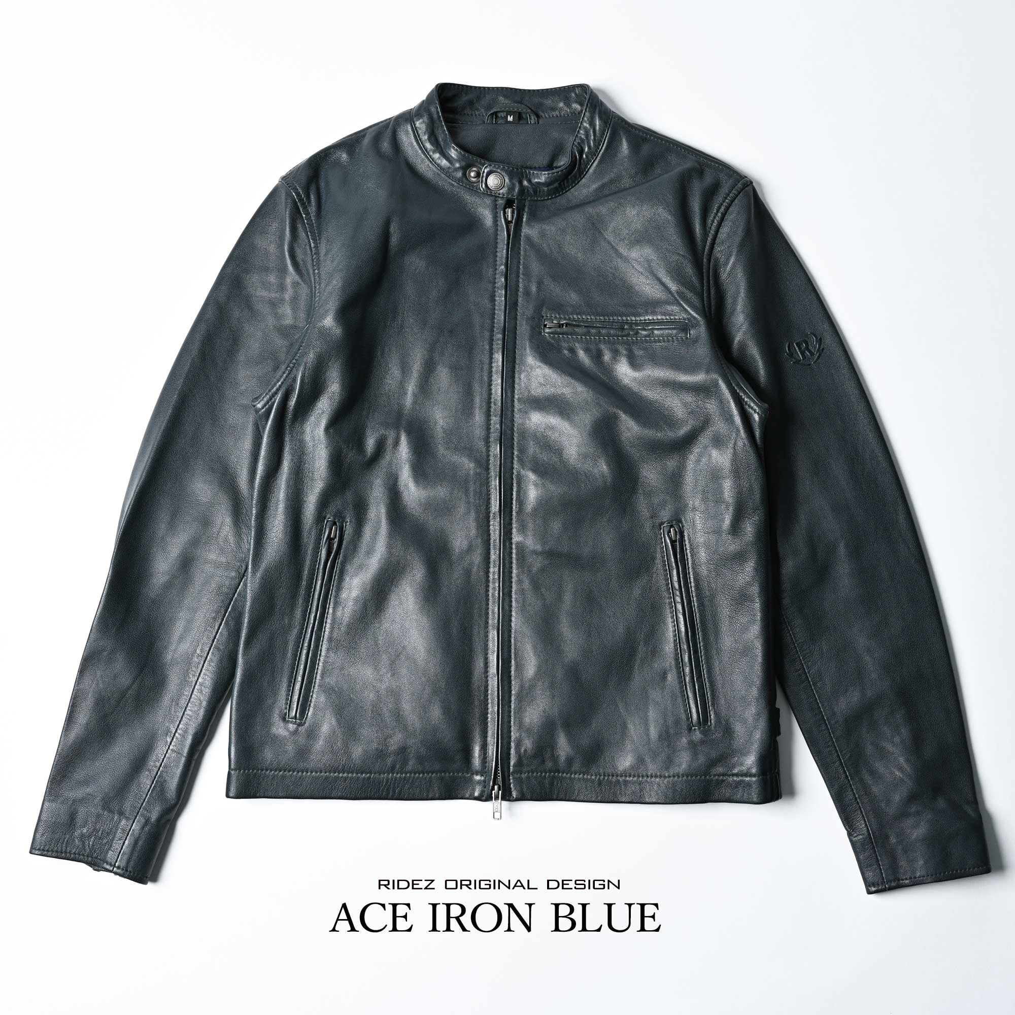 RIDEZ ACE JACKET IRON BLUE RLJ110 シングルライダースジャケット