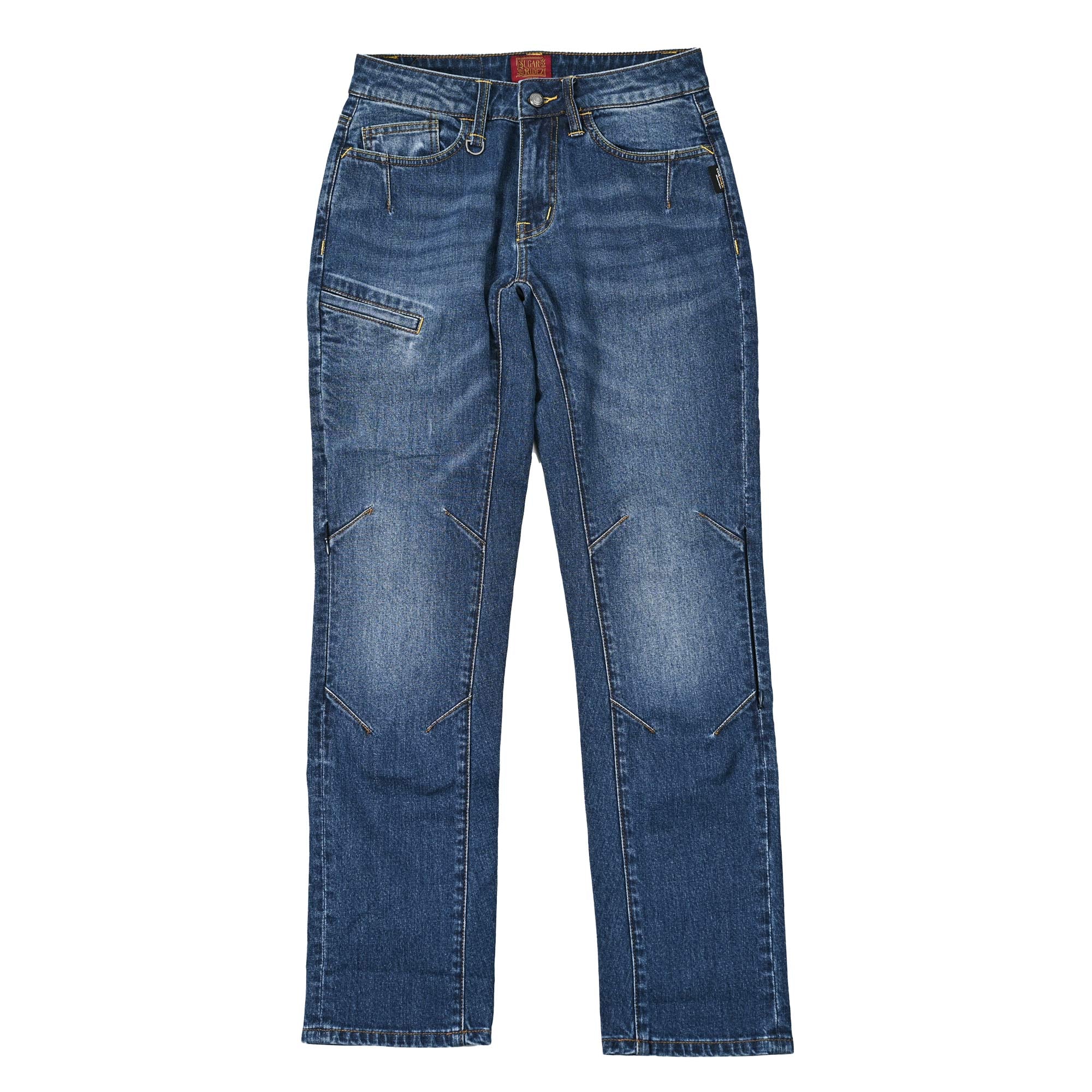 SUGAR RIDEZ  11.4oz CORDURA DENIM バイク ストレッチ デニム ストレート STONE WASH  SDB2001