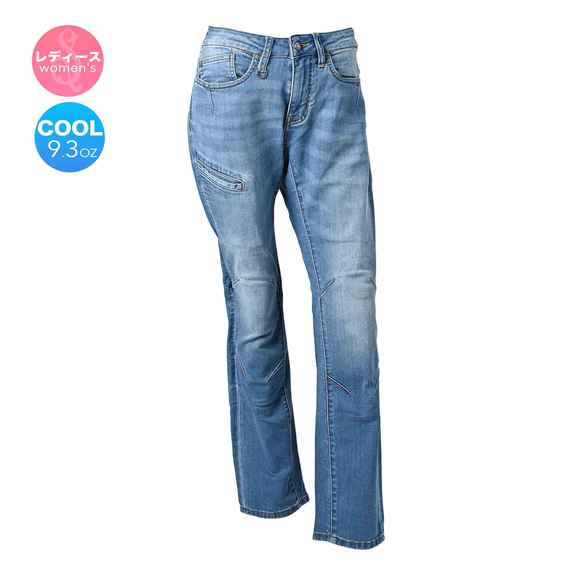 SUGAR RIDEZ  9.3oz LIGHT CORDURA バイク ストレッチ デニム ストレート LIGHT BLUE  SDB2002