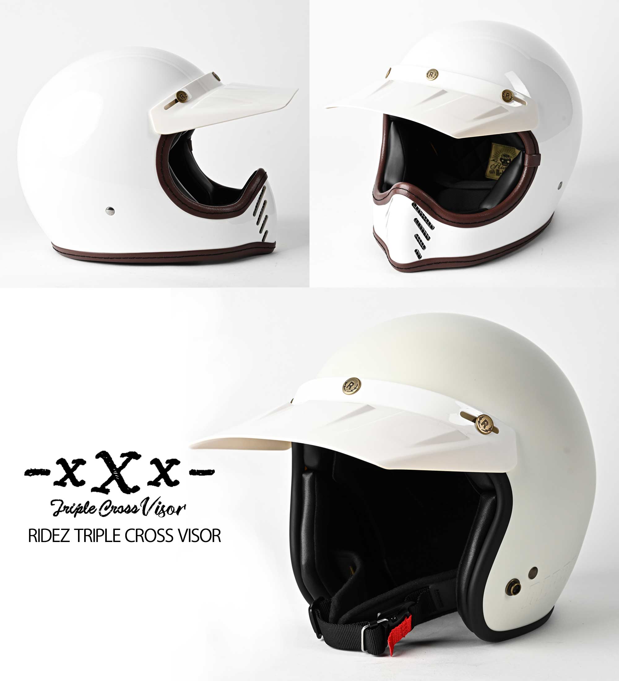 RIDEZ xXx Triple Cross VISOR バイク用バイザー