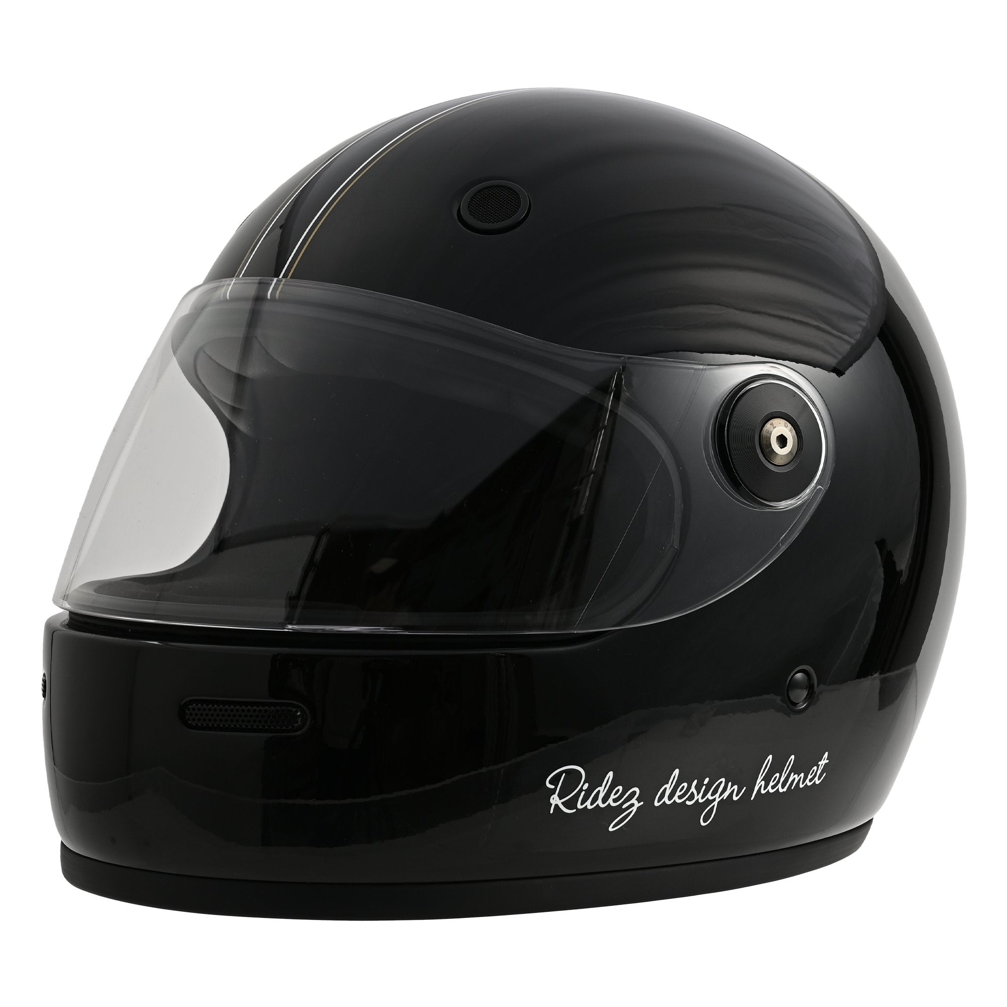 【予約販売】RIDEZ TT HELMET  バイク用 フルフェイスヘルメット BLACK×GOLD