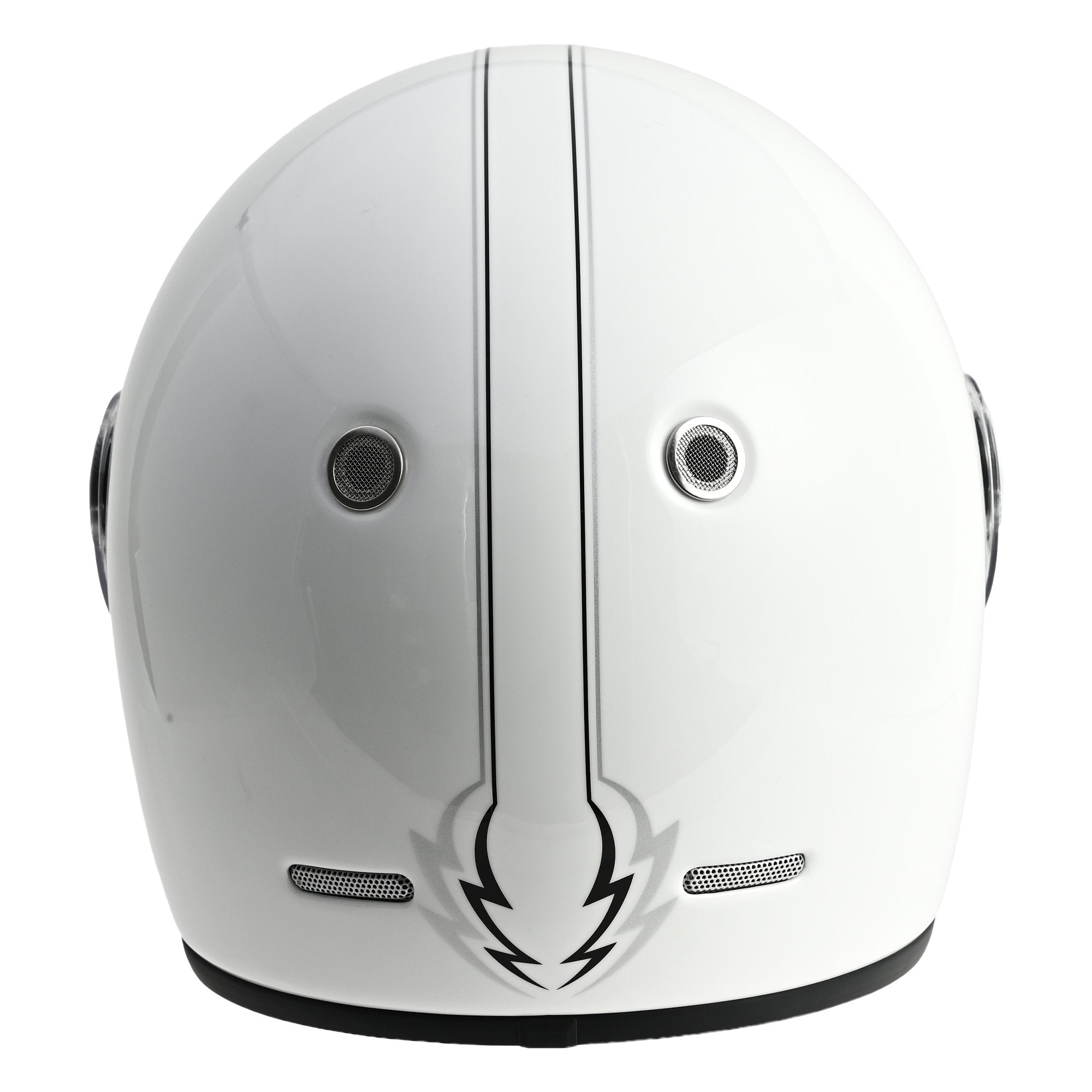 【予約販売】RIDEZ TT HELMET バイク用 フルフェイスヘルメット WHITE×SILVER