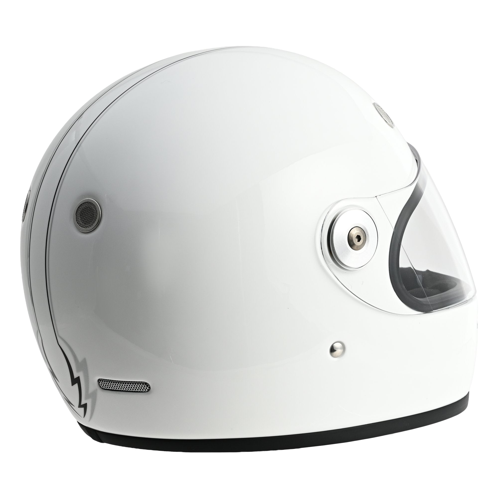 【予約販売】RIDEZ TT HELMET バイク用 フルフェイスヘルメット WHITE×SILVER