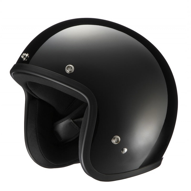 RIDEZ LX METALLIC BLACK バイク用オープンフェイスヘルメット