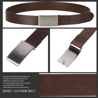 RIDEZ LEATHER BELT 本革レザーベルト ブラウン CB-131