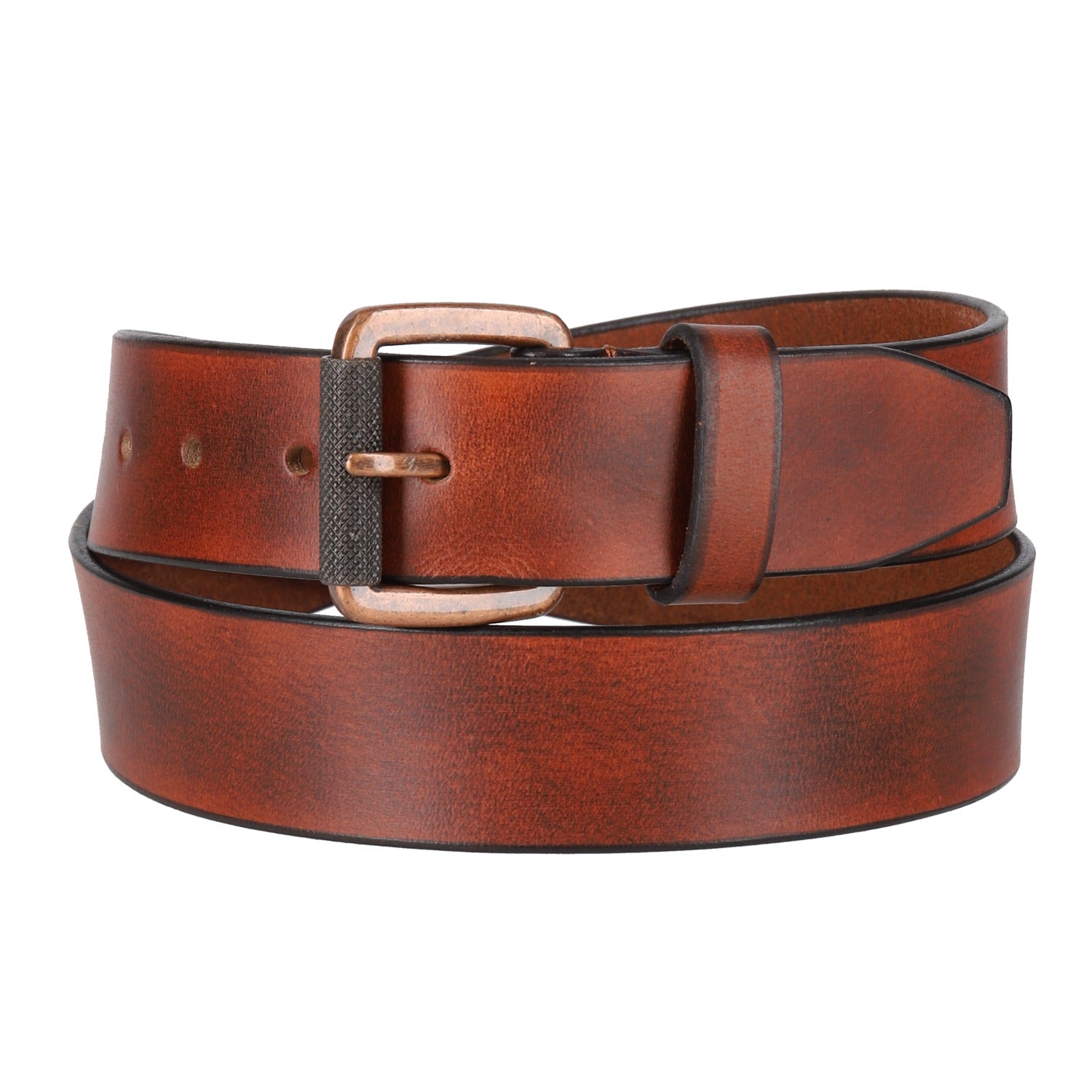 RIDEZ LEATHER BELT Genuine Leather Belt Aging Brown CB-133 