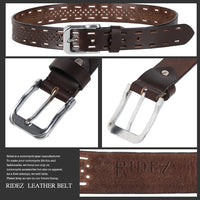 RIDEZ LEATHER BELT 本革レザーベルト  ブラウン CB-256