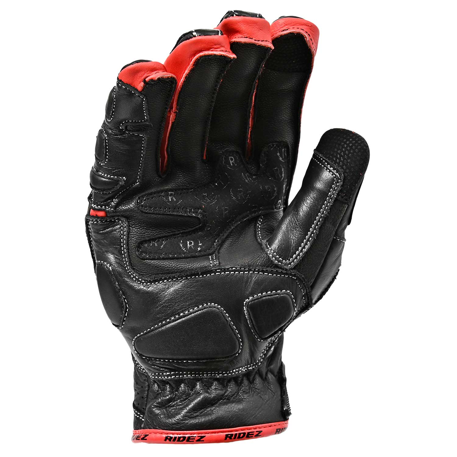 Red biker hot sale gloves